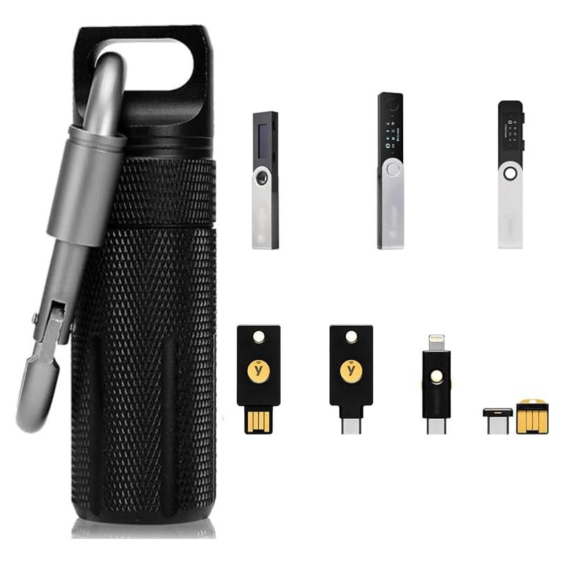 Funda de Aluminio para YubiKey 5/5C y Ledger Nano X/S - Impermeable