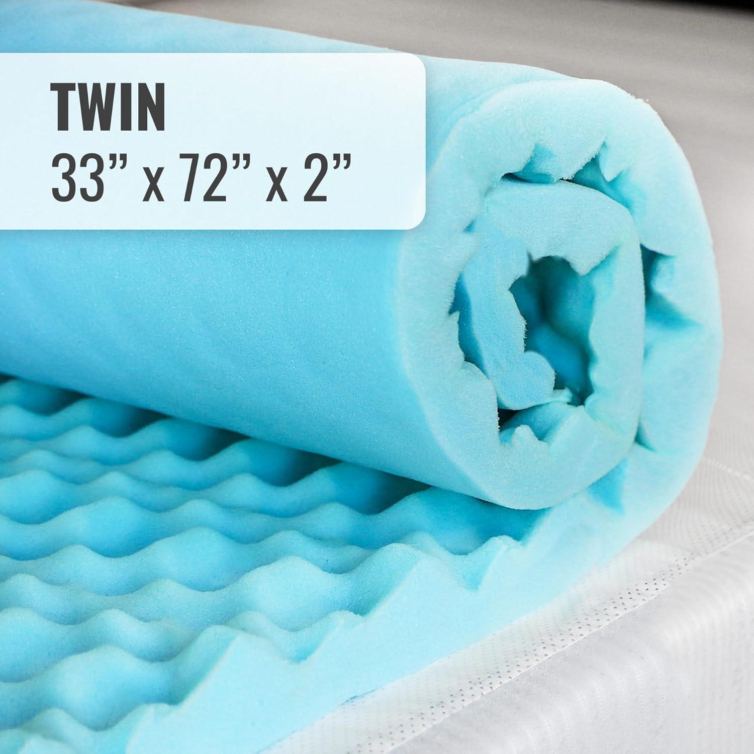 Colchón de Espuma DMI 2" Individual Azul Alivio Presión