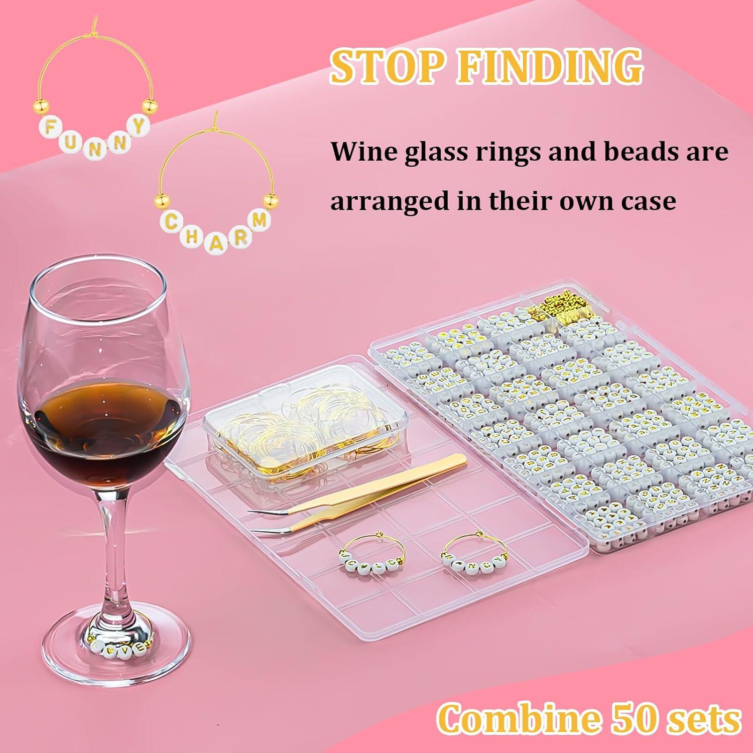 Set de 50 Encantos Personalizados para Copas de Vino Ucnemous