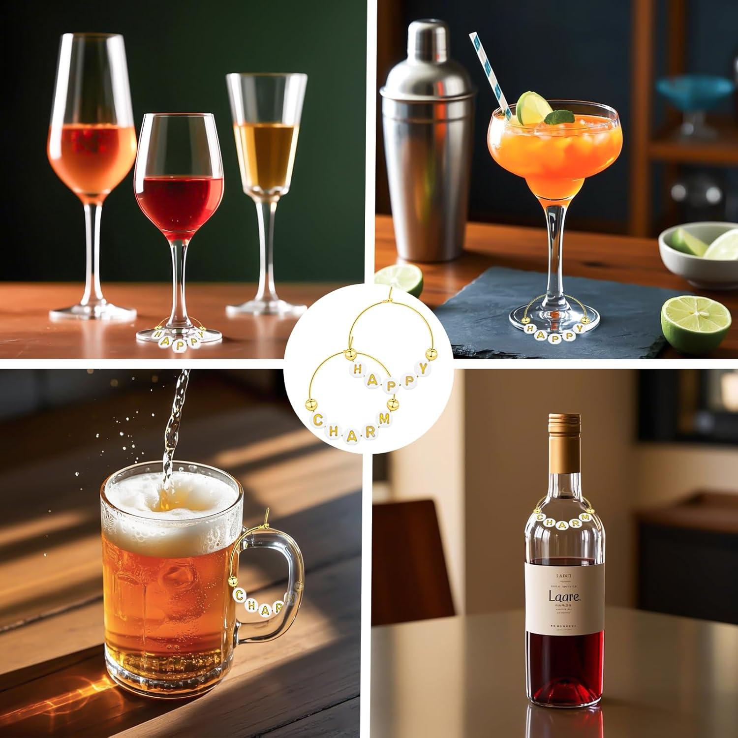 Set de 50 Encantos Personalizados para Copas de Vino Ucnemous