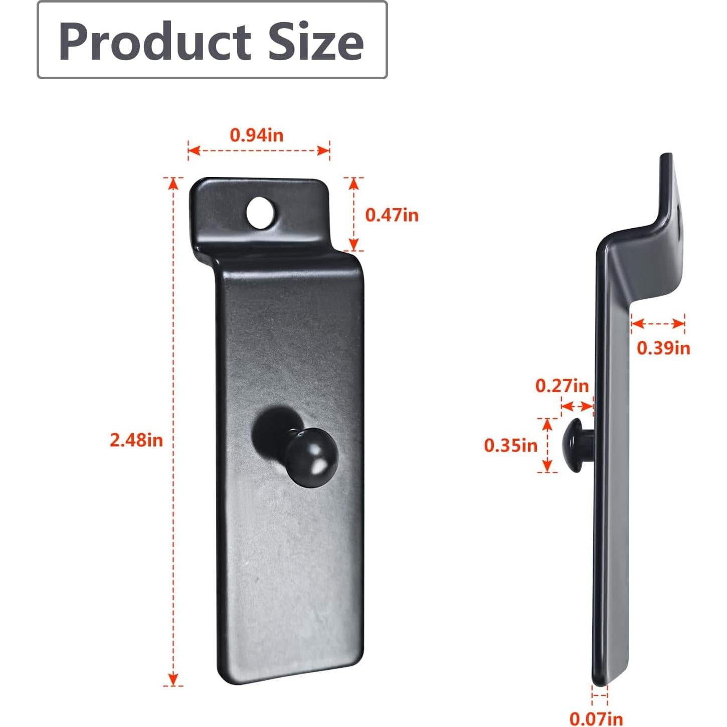 Ganchos Utilitarios de Pared Mewuthede, 10pcs, 30kg, Negro