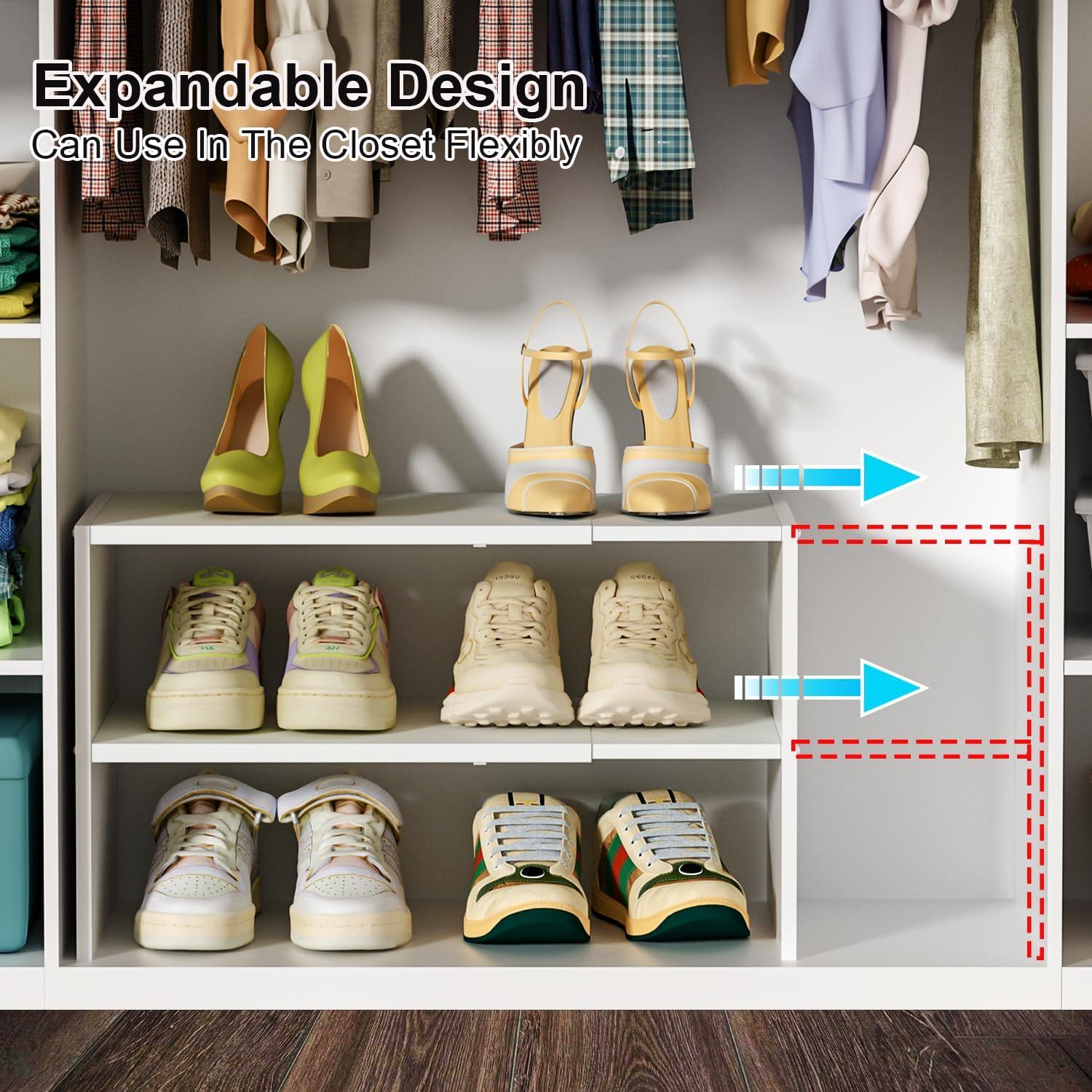 Organizador de Zapatos Blanco Cidaziya 2 Niveles Expandible