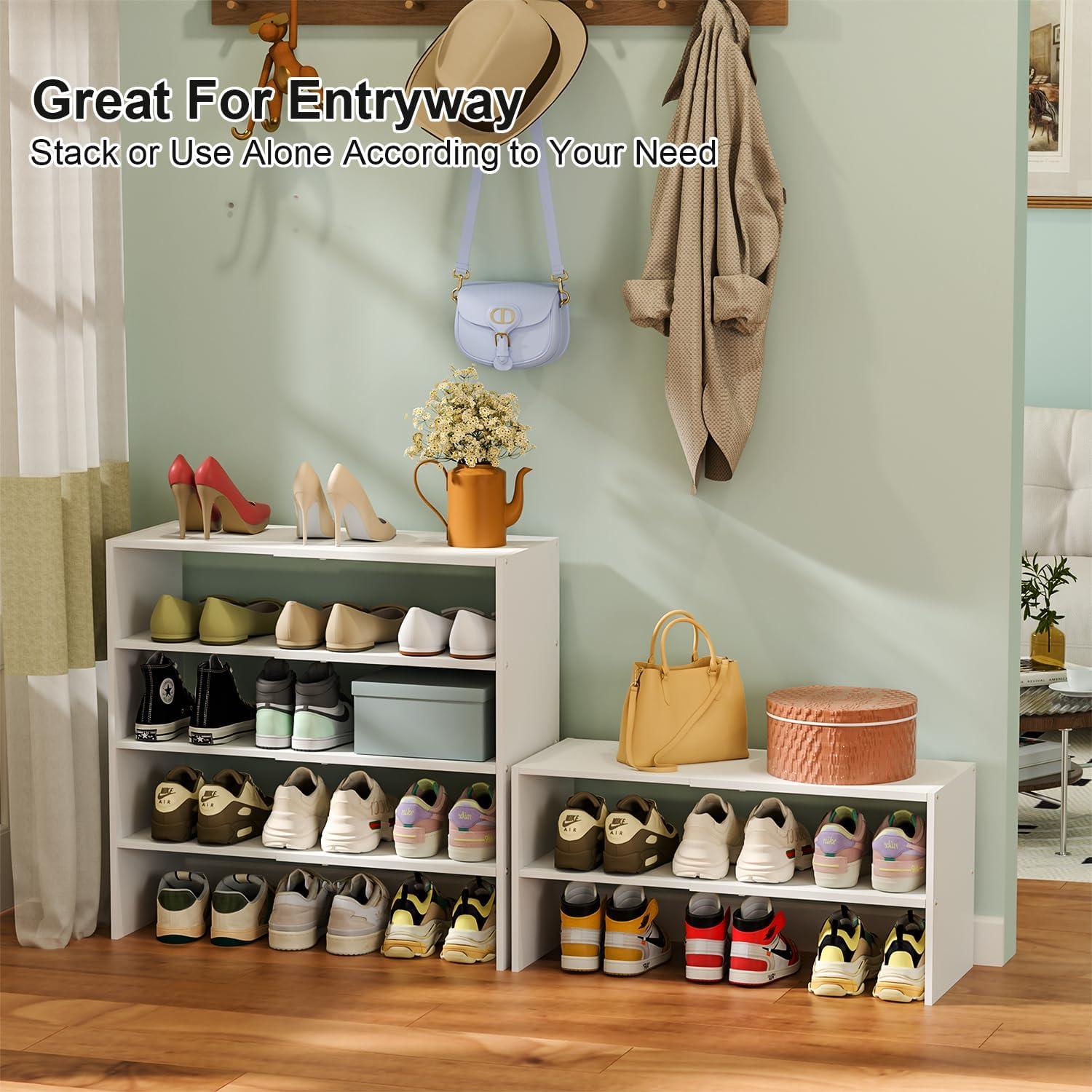 Organizador de Zapatos Blanco Cidaziya 2 Niveles Expandible