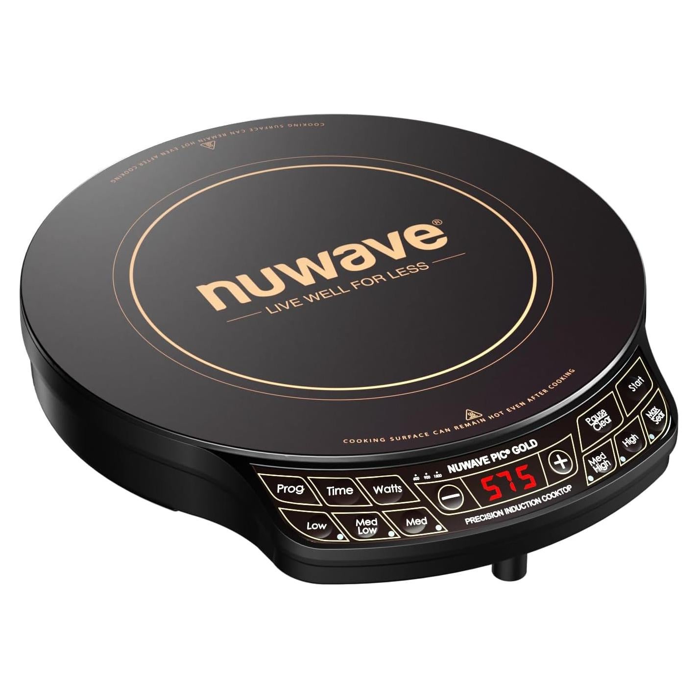 Cocina de Inducción Nuwave PIC Oro 30,48 cm Vidrio Cerámico