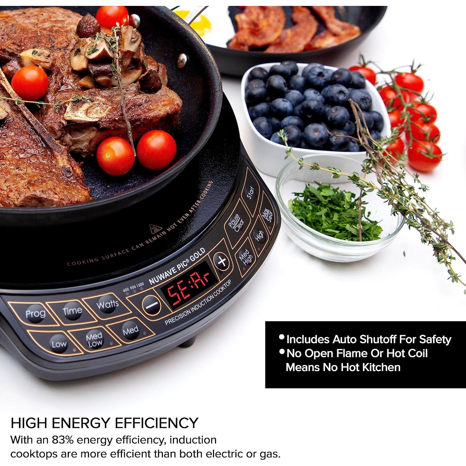 Cocina de Inducción Nuwave PIC Oro 30,48 cm Vidrio Cerámico