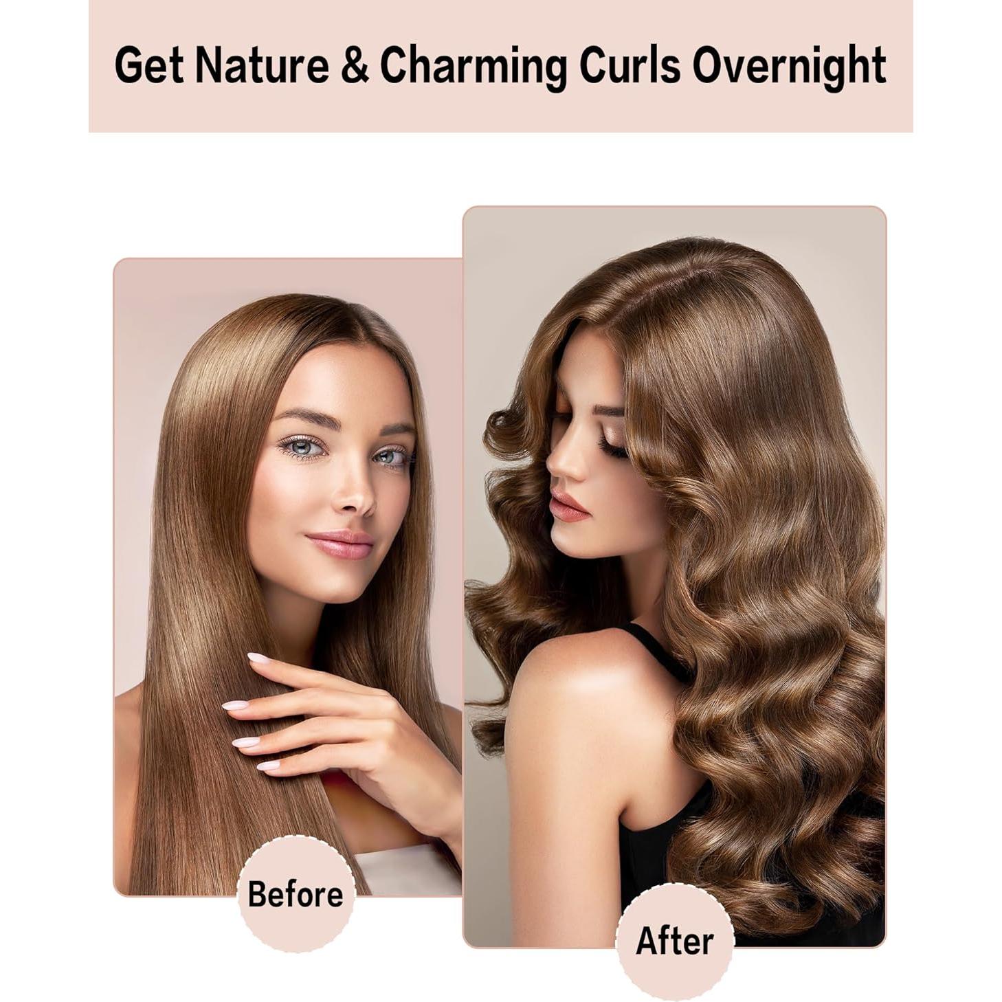 Rizador de Cabello Sin Calor Seritant - 4 Varillas Terciopelo