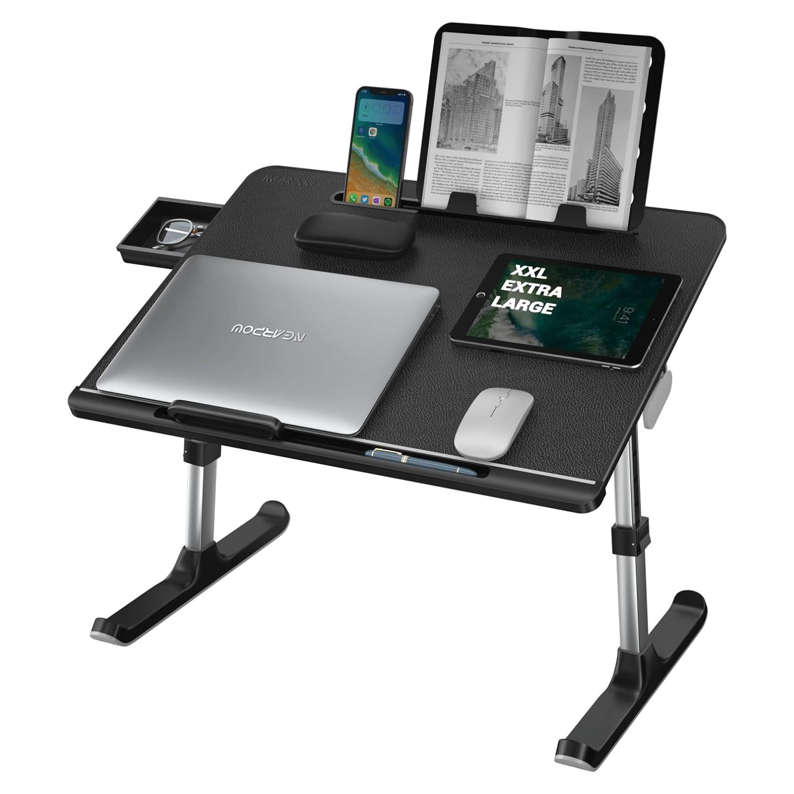 Mesa de Cama Ajustable NEARPOW para Laptop y Escritura Negra