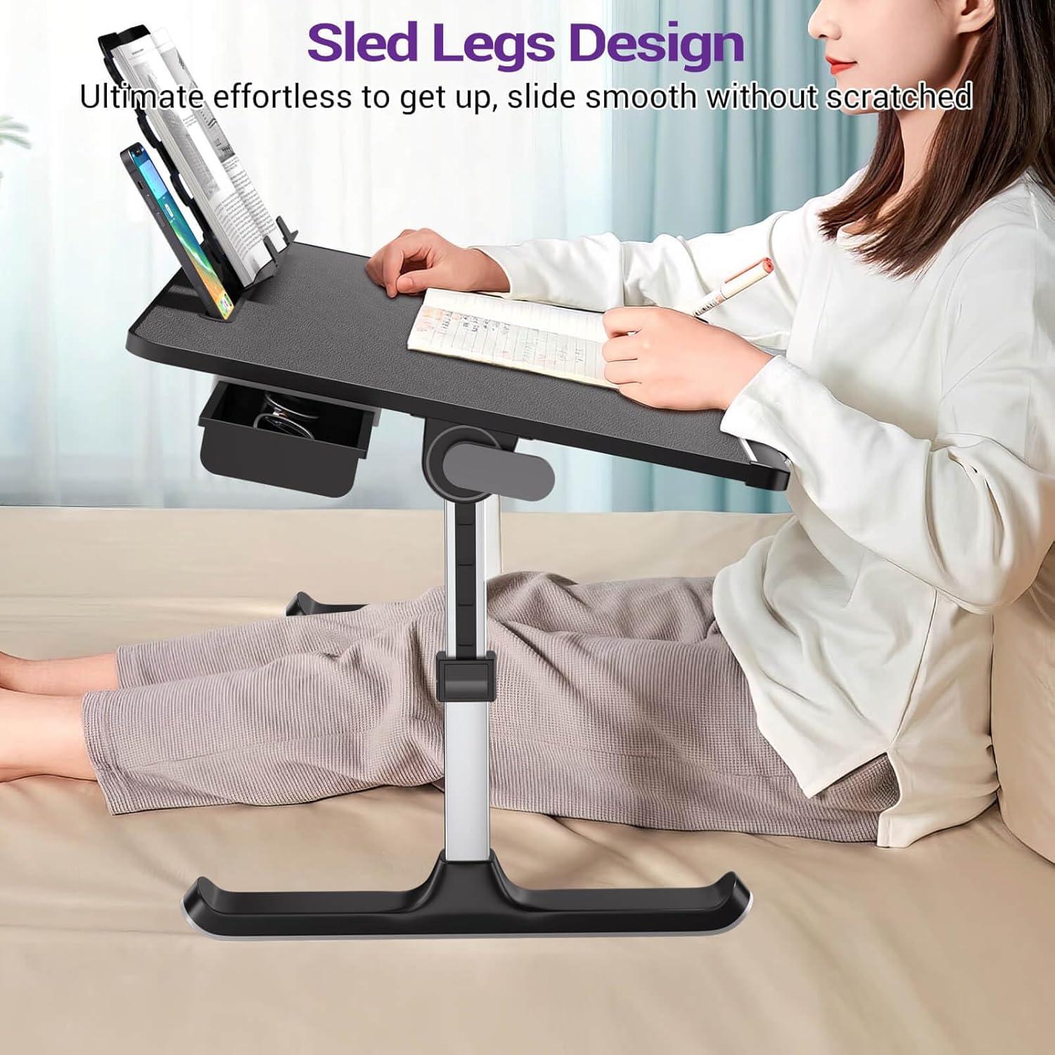 Mesa de Cama Ajustable NEARPOW para Laptop y Escritura Negra