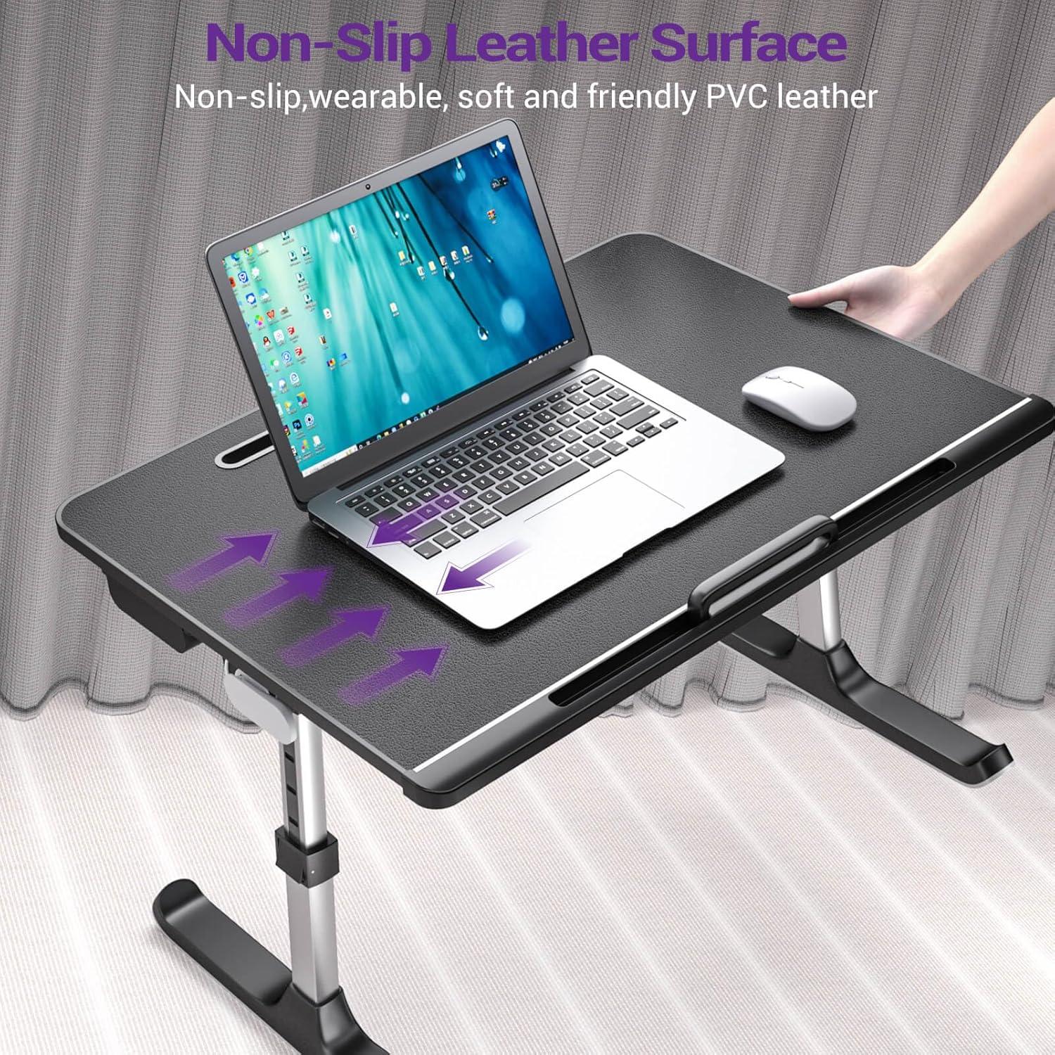 Mesa de Cama Ajustable NEARPOW para Laptop y Escritura Negra