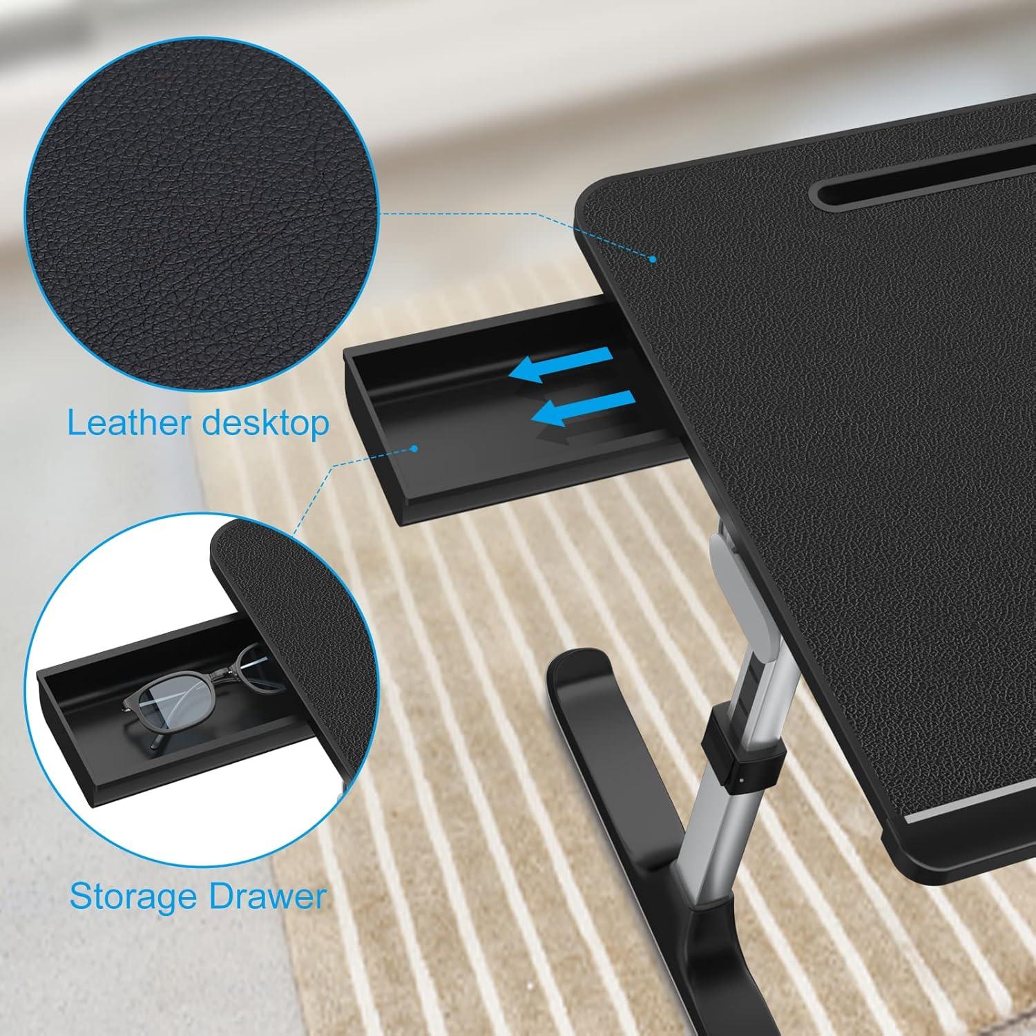 Mesa de Cama Ajustable NEARPOW para Laptop y Escritura Negra