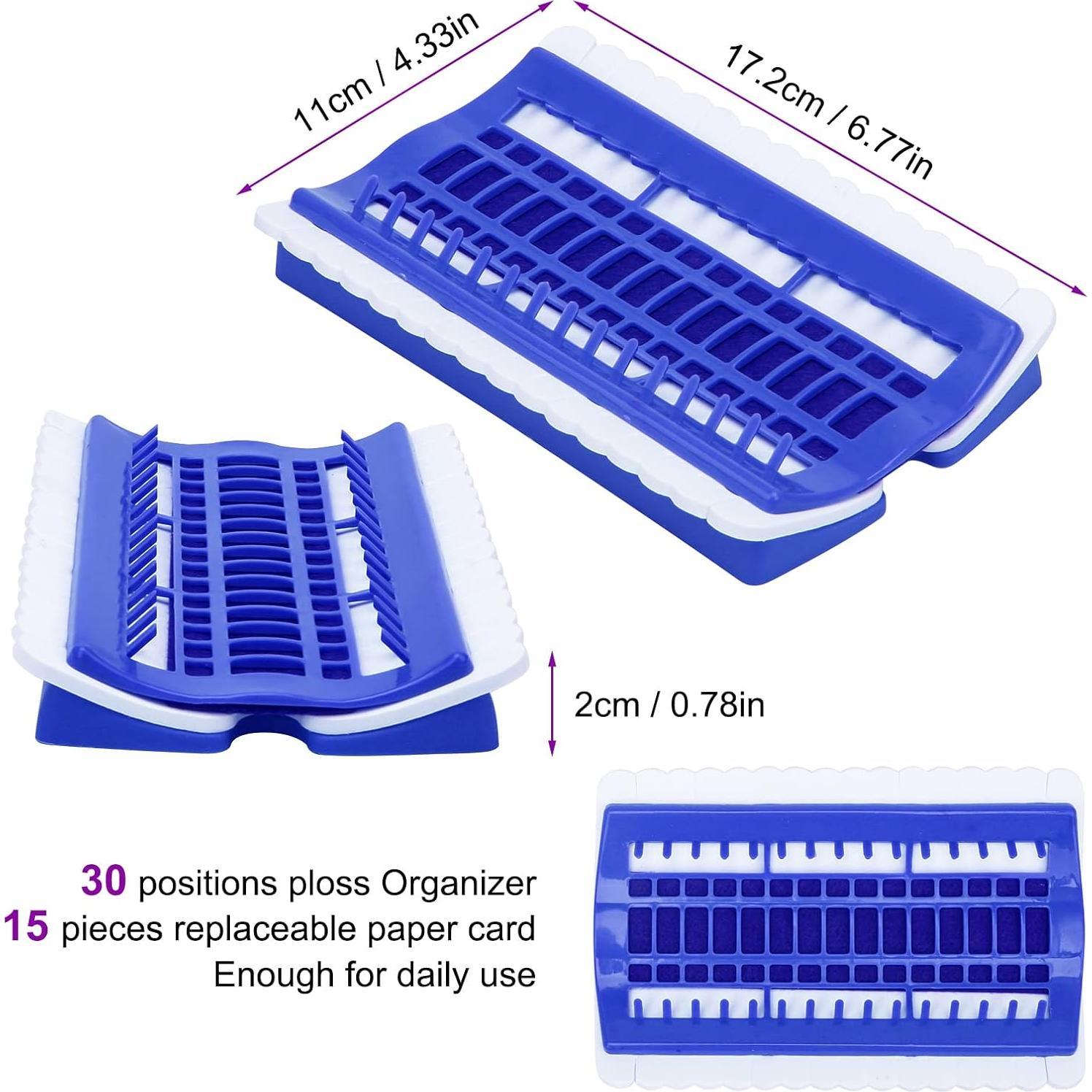Organizador de Hilo Luxiv 50 Posiciones Azul con Tarjetas
