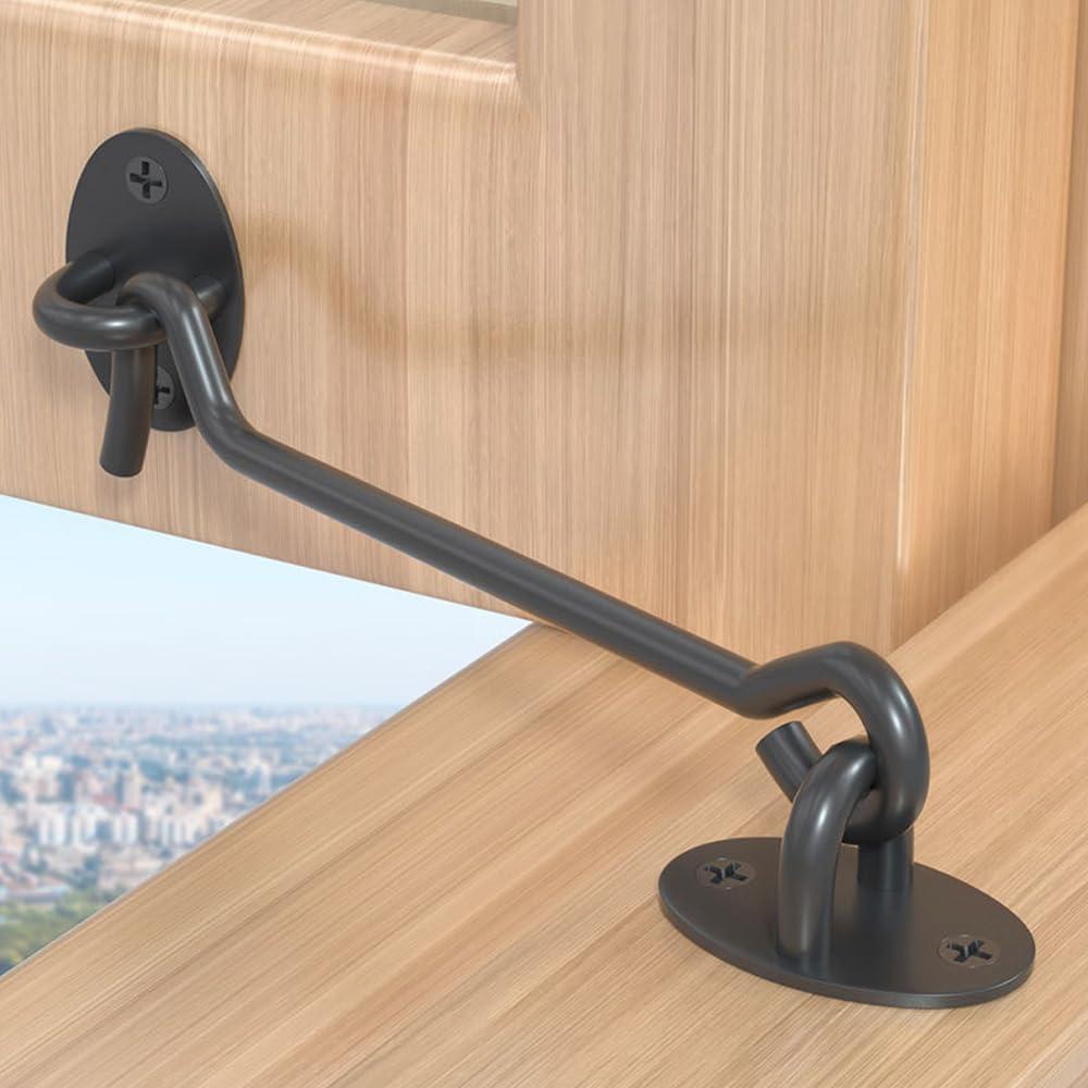 Paquete de 2 Pestillos de Puerta de Granero Wvapzwr 7.62 cm Negro