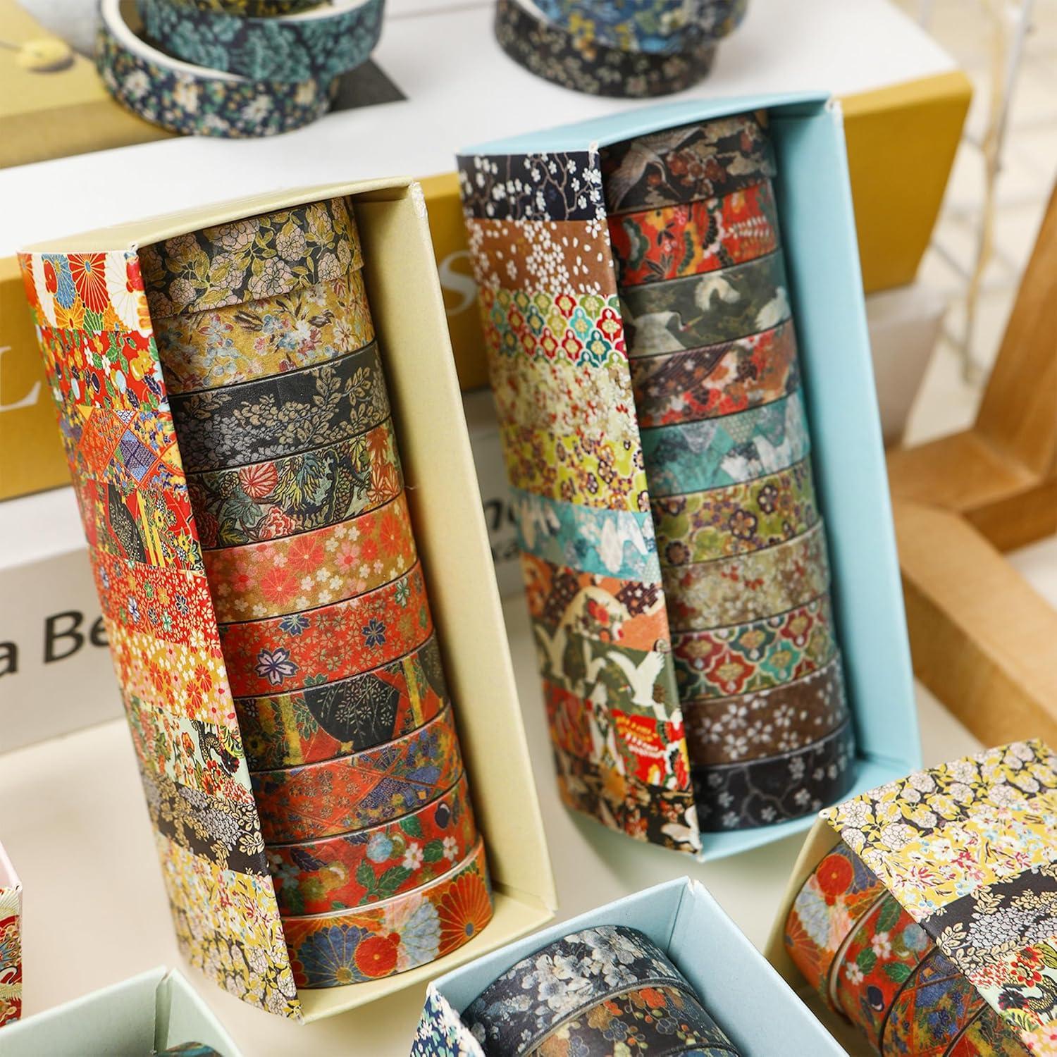 Set de 10 Rollos de Cinta Washi Ukiyo-e 10 mm x 2 m - Songdao