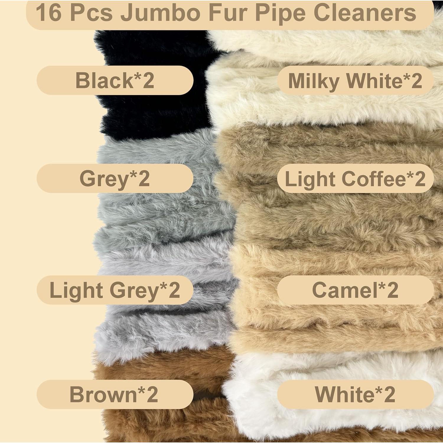 Kit 16 Piezas Limpiapipas Jumbo Chenille 100 cm Stidgbo