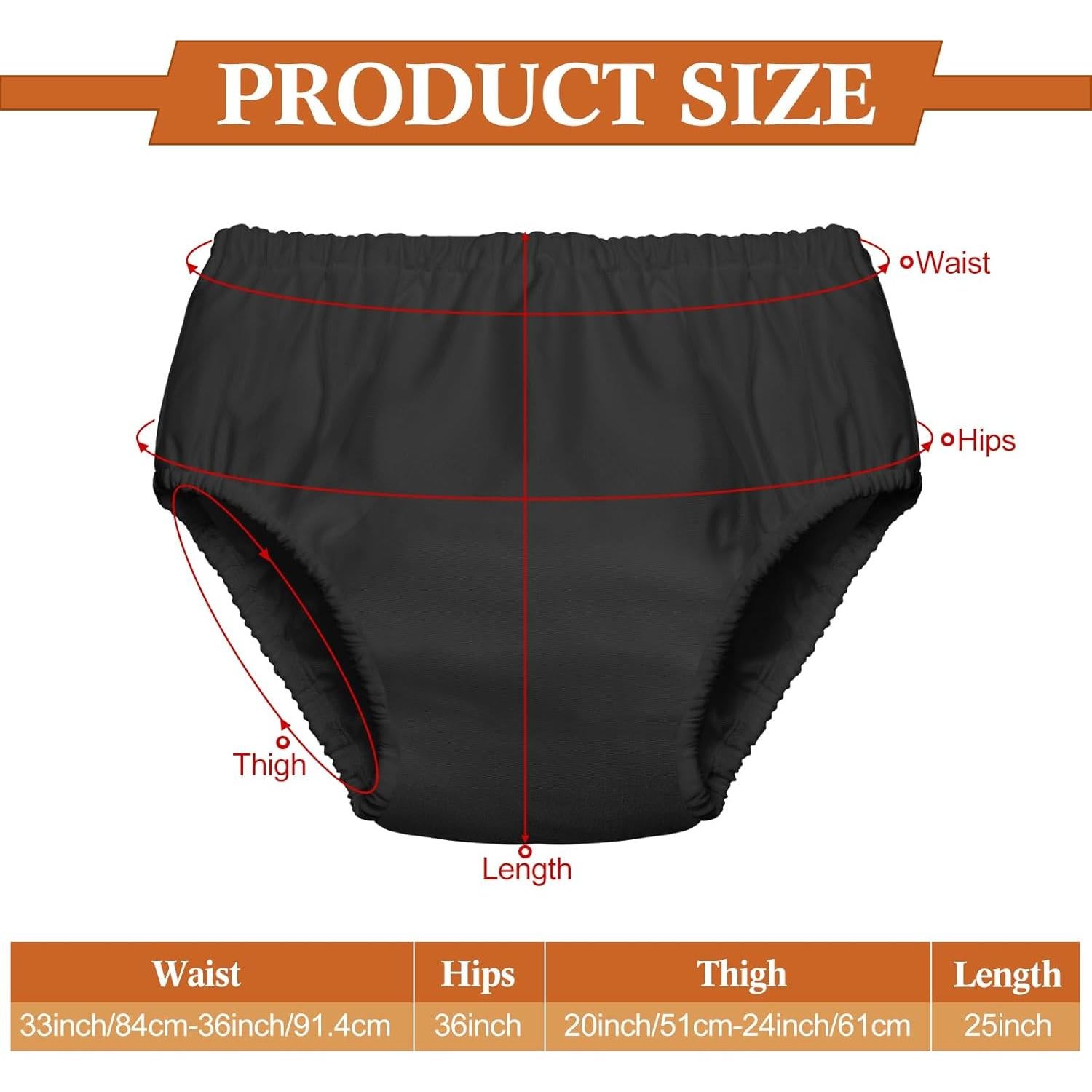 Pañal de natación reutilizable Amylove Mediano Negro