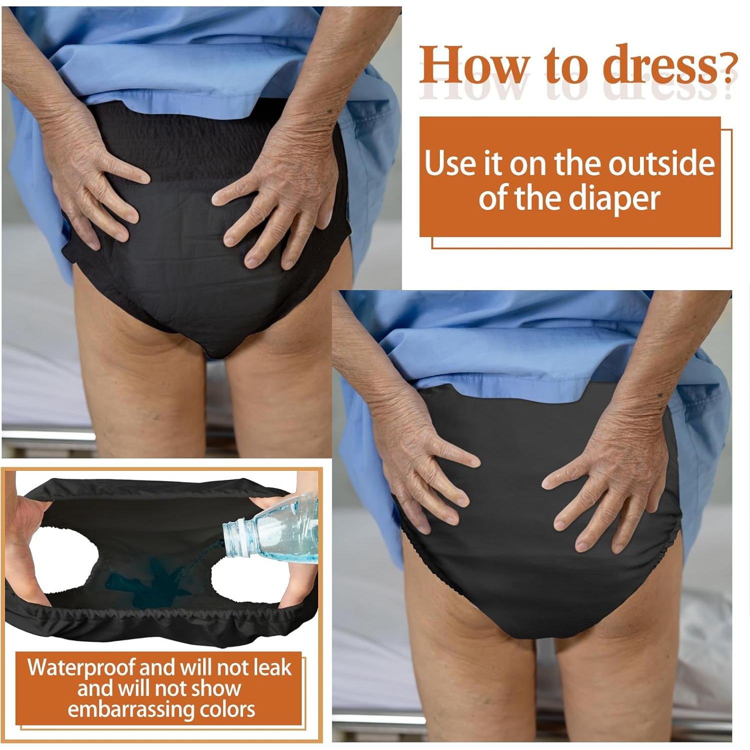 Pañal de natación reutilizable Amylove Mediano Negro