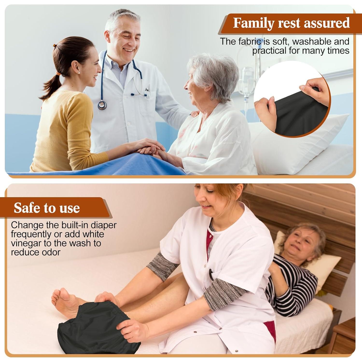 Pañal de natación reutilizable Amylove Mediano Negro