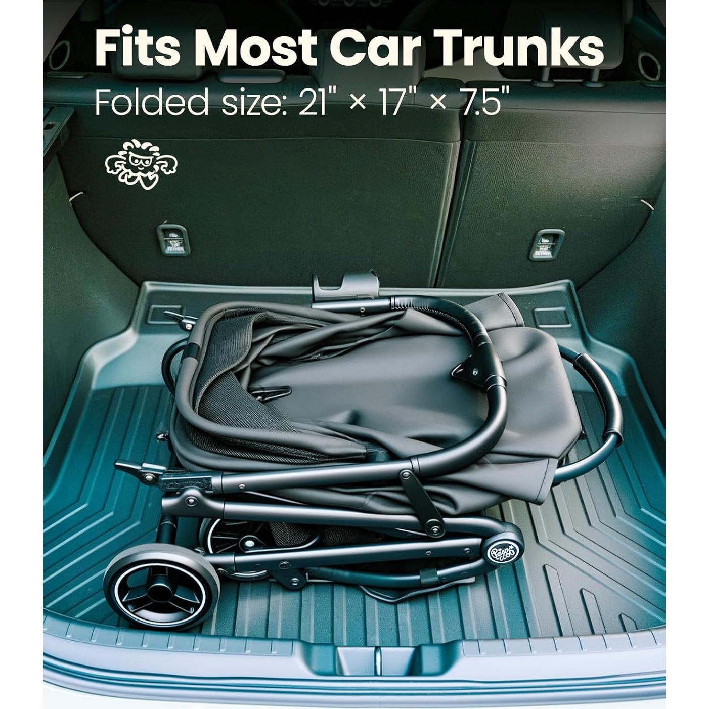 Carrito para Mascotas Pawccoli PCL-PS03 Negro 15 kg Plegable