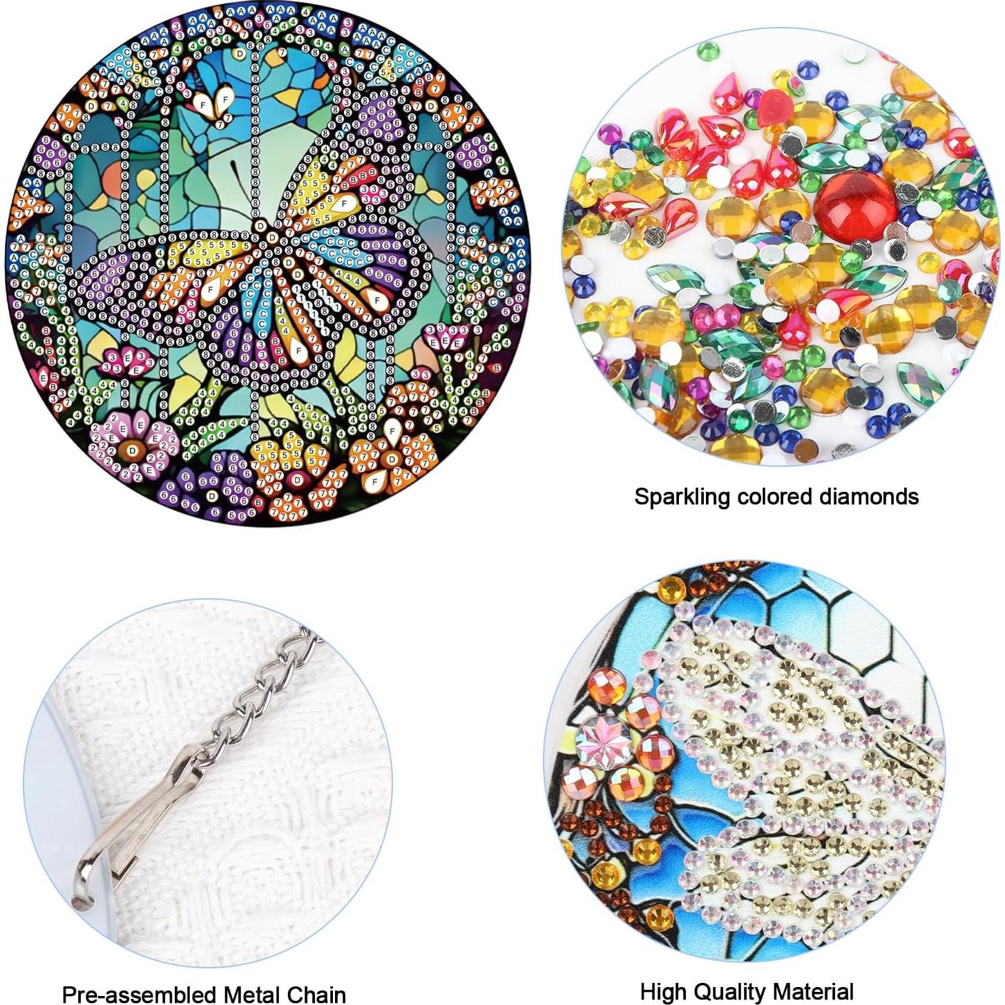 Kit de Pintura de Diamante JISHSHAY Mariposa 16x16cm