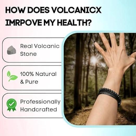 Pulsera de Bienestar Volcanicx de Cuentas de Ágata 21.5 cm