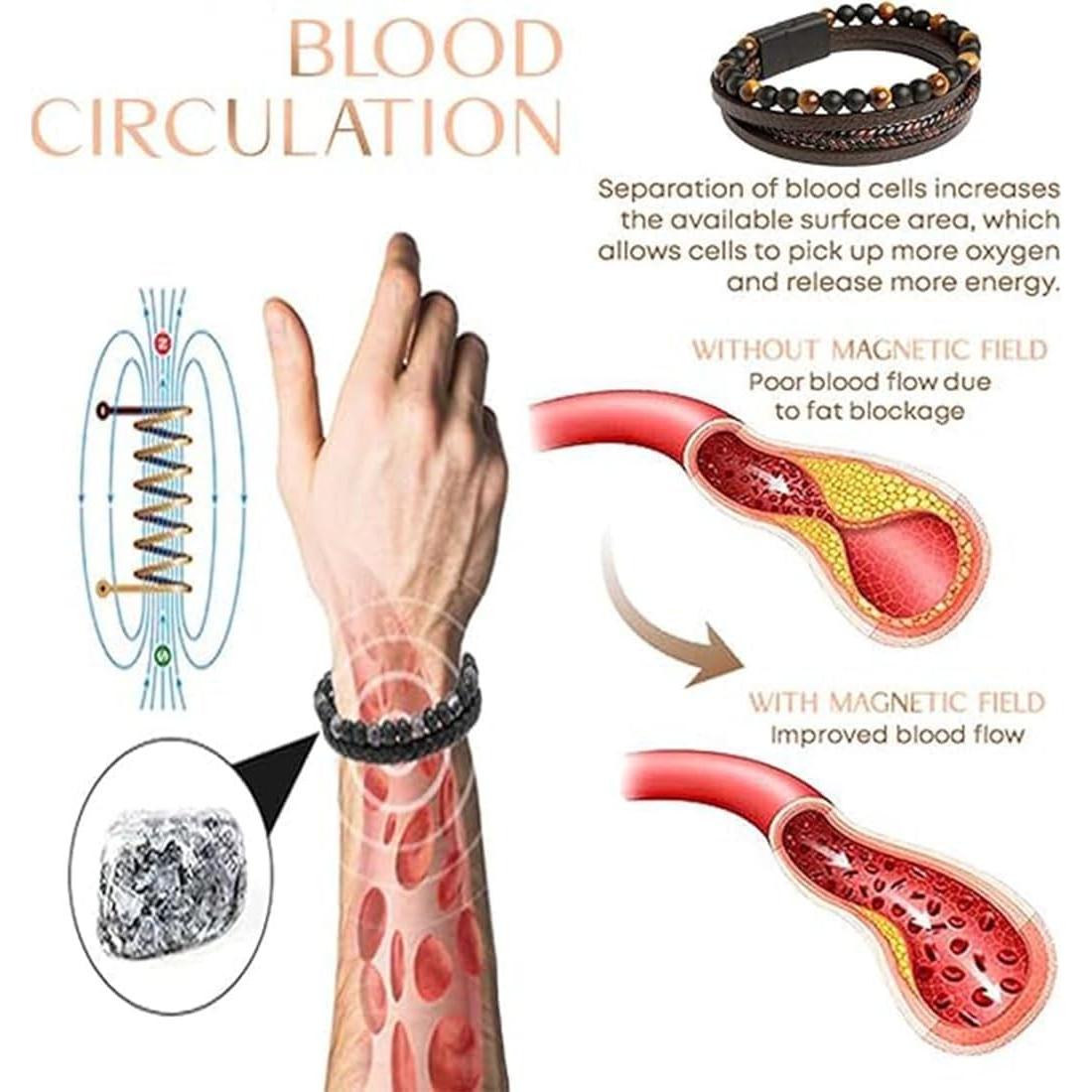 Pulsera de Bienestar Volcanicx de Cuentas de Ágata 21.5 cm