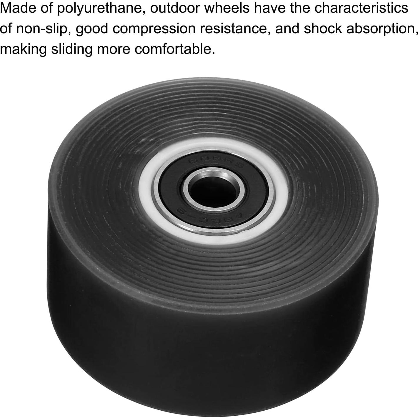 Ruedas de Patín PATIKIL PU 32x58mm Negras con Rodamientos