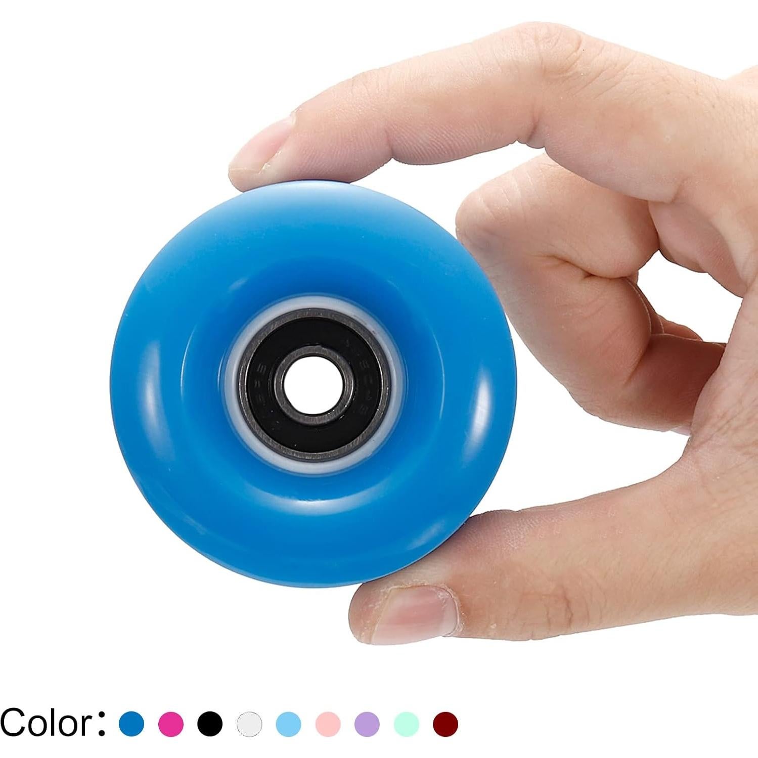 Ruedas de Patín PATIKIL PU 32x58mm Negras con Rodamientos