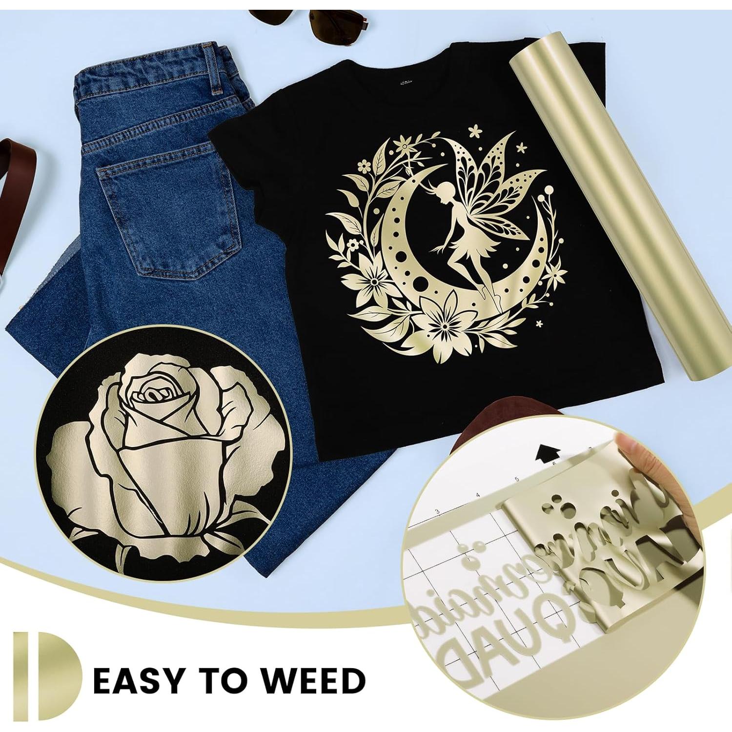 Vinilo de Transferencia de Calor Dorado Champagne 30x152 cm GIRAFVINYL