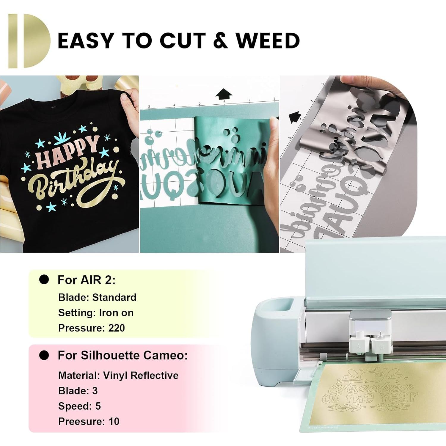 Vinilo de Transferencia de Calor Dorado Champagne 30x152 cm GIRAFVINYL