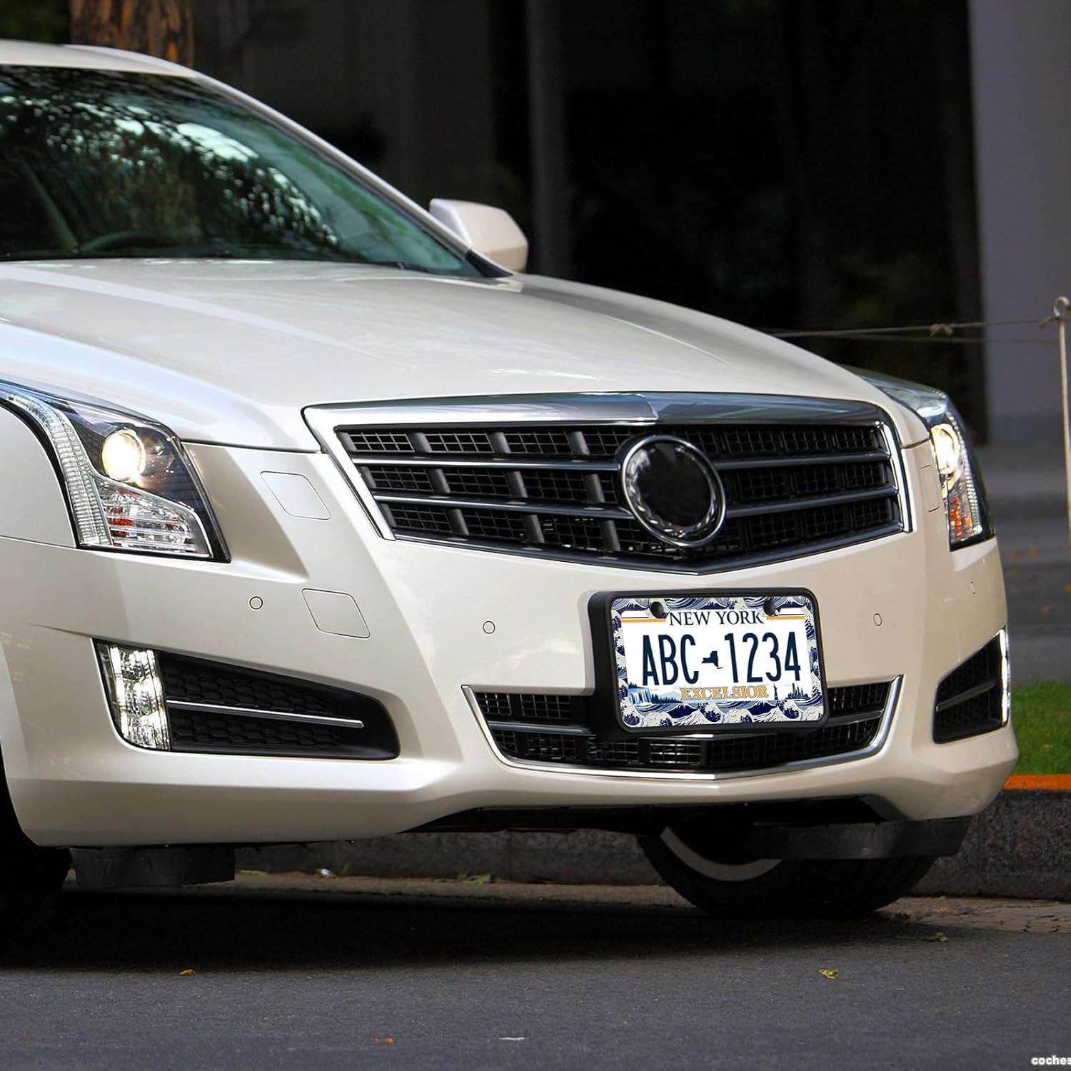 Marco de Placa de Licencia Aluminio LIN KANG Olas del Océano