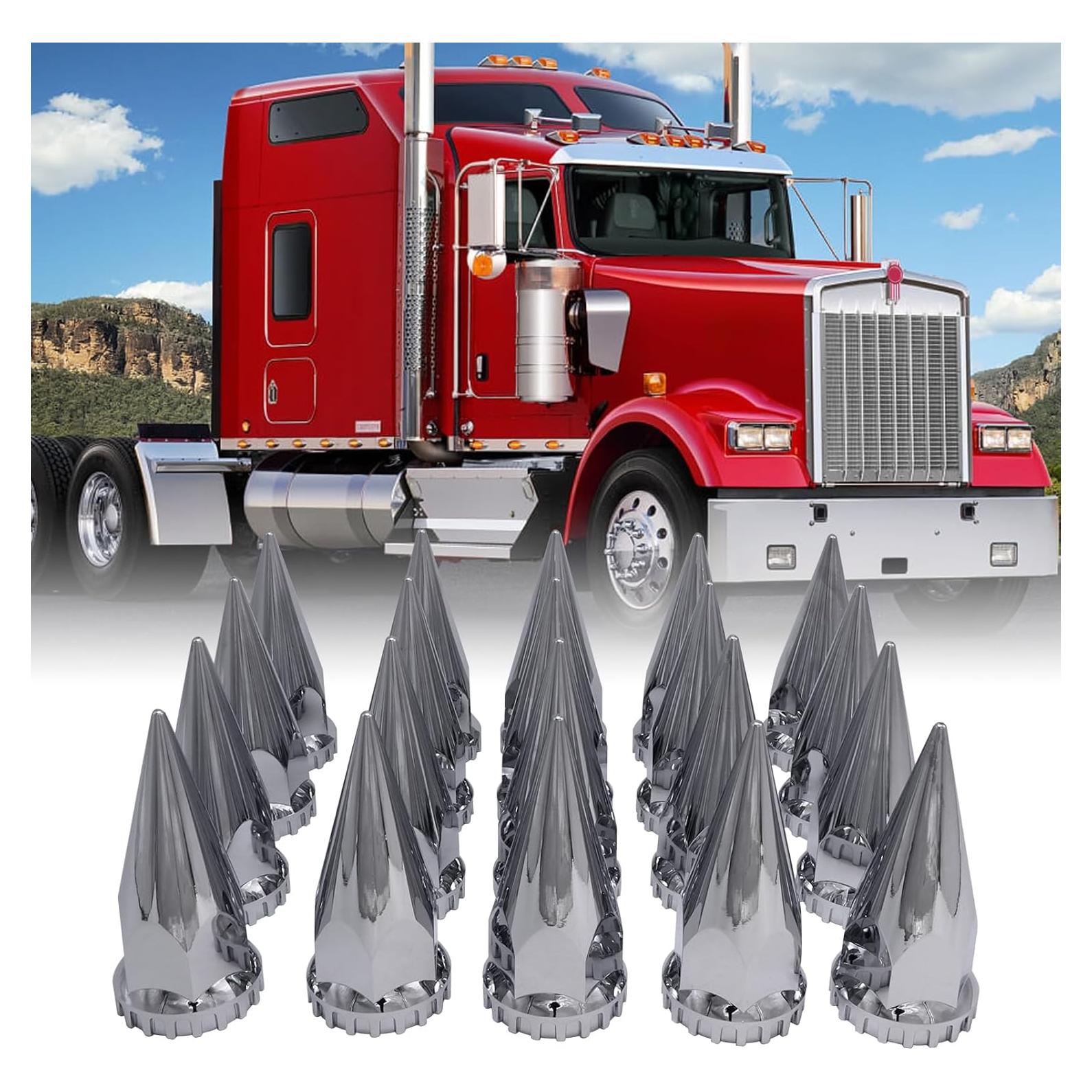 Cubiertas de Tuercas de Púa 33mm ABS Cromadas para Camiones (20PCS)