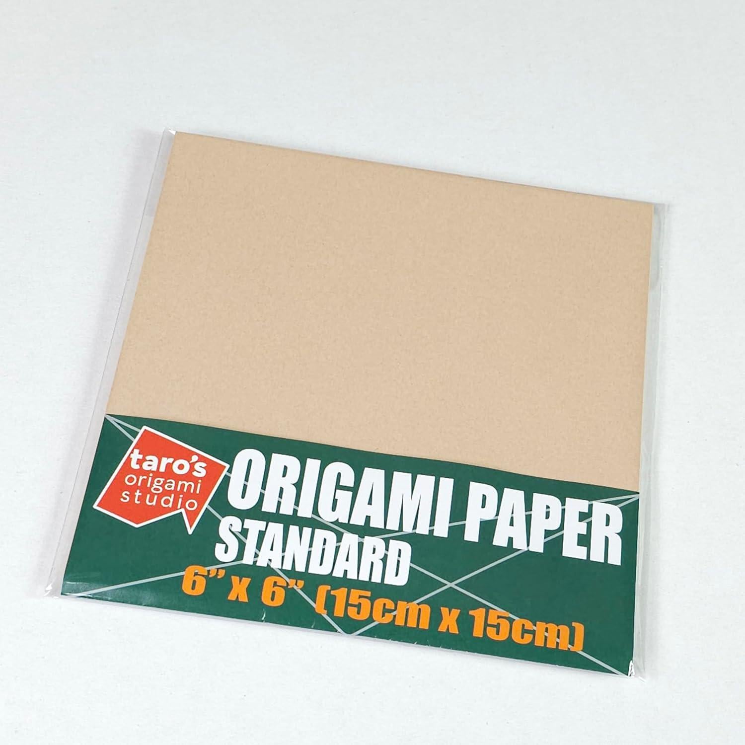 Papel de Origami Estándar Taro 15 cm Beige 50 Hojas Hecho en Japón