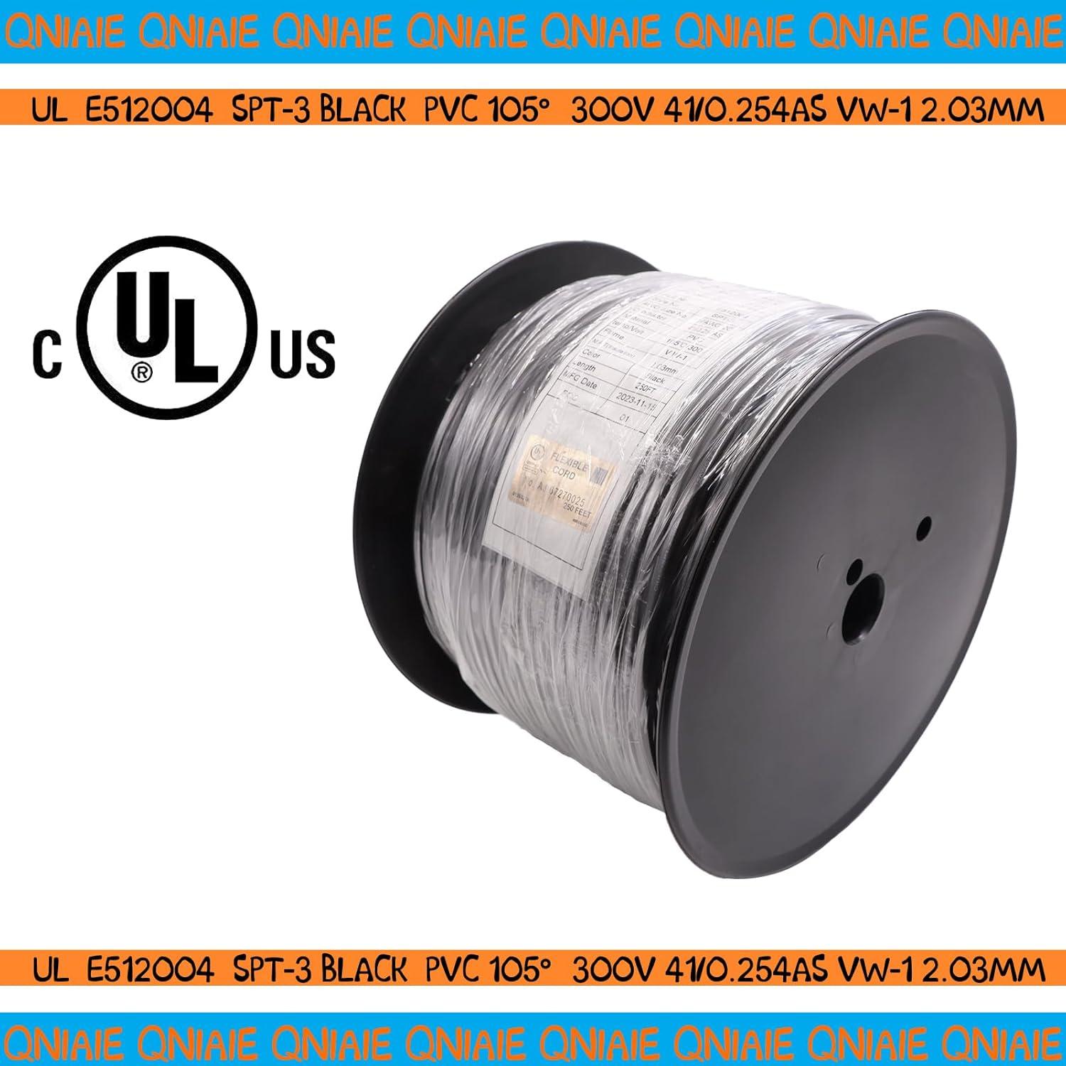 Cable de Paisajismo 14 AWG QNIAIE 76.2 m Negro UL