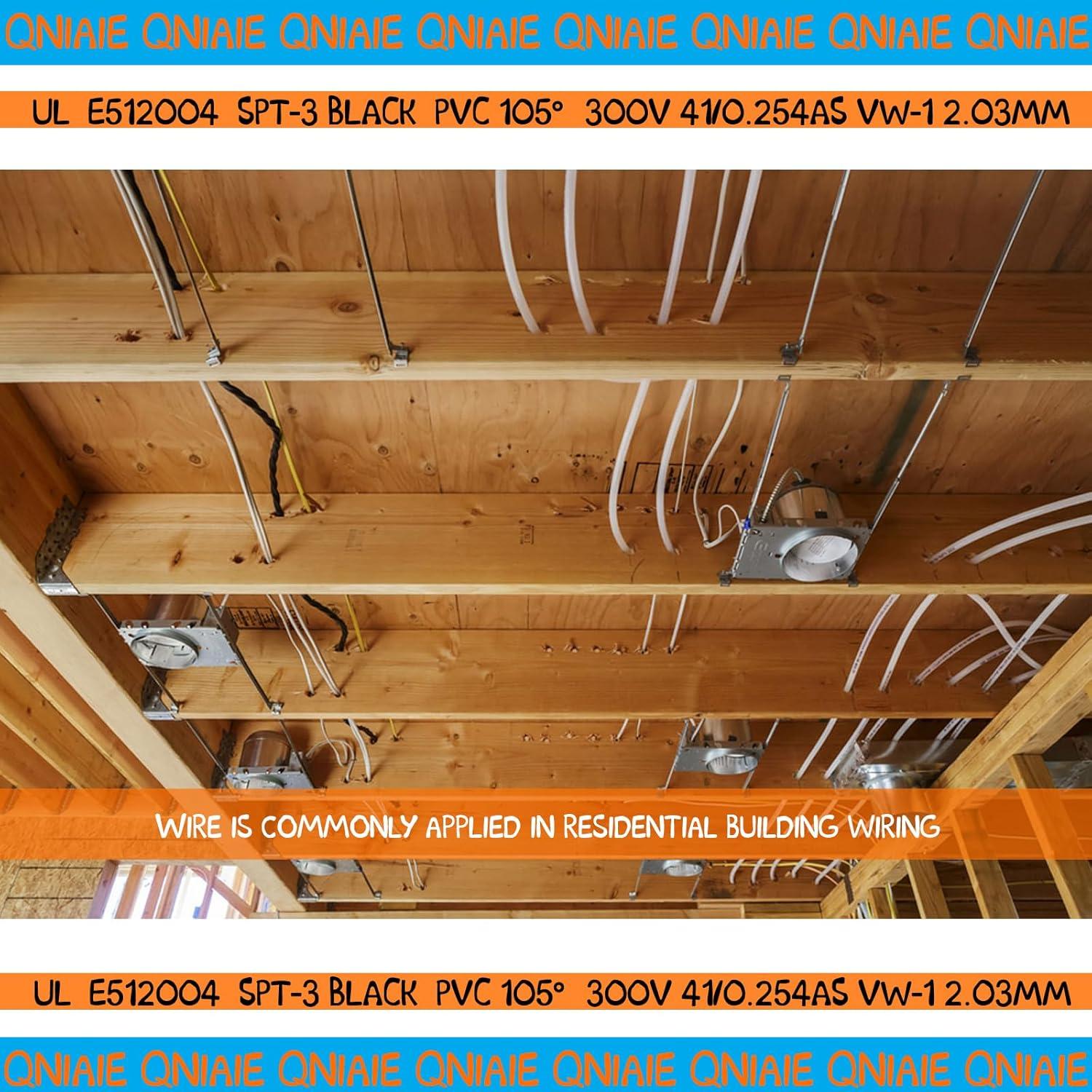 Cable de Paisajismo 14 AWG QNIAIE 76.2 m Negro UL