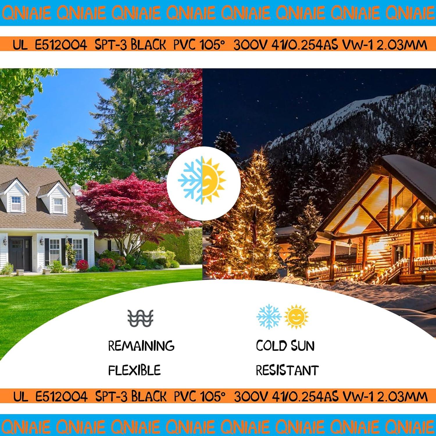 Cable de Paisajismo 14 AWG QNIAIE 76.2 m Negro UL