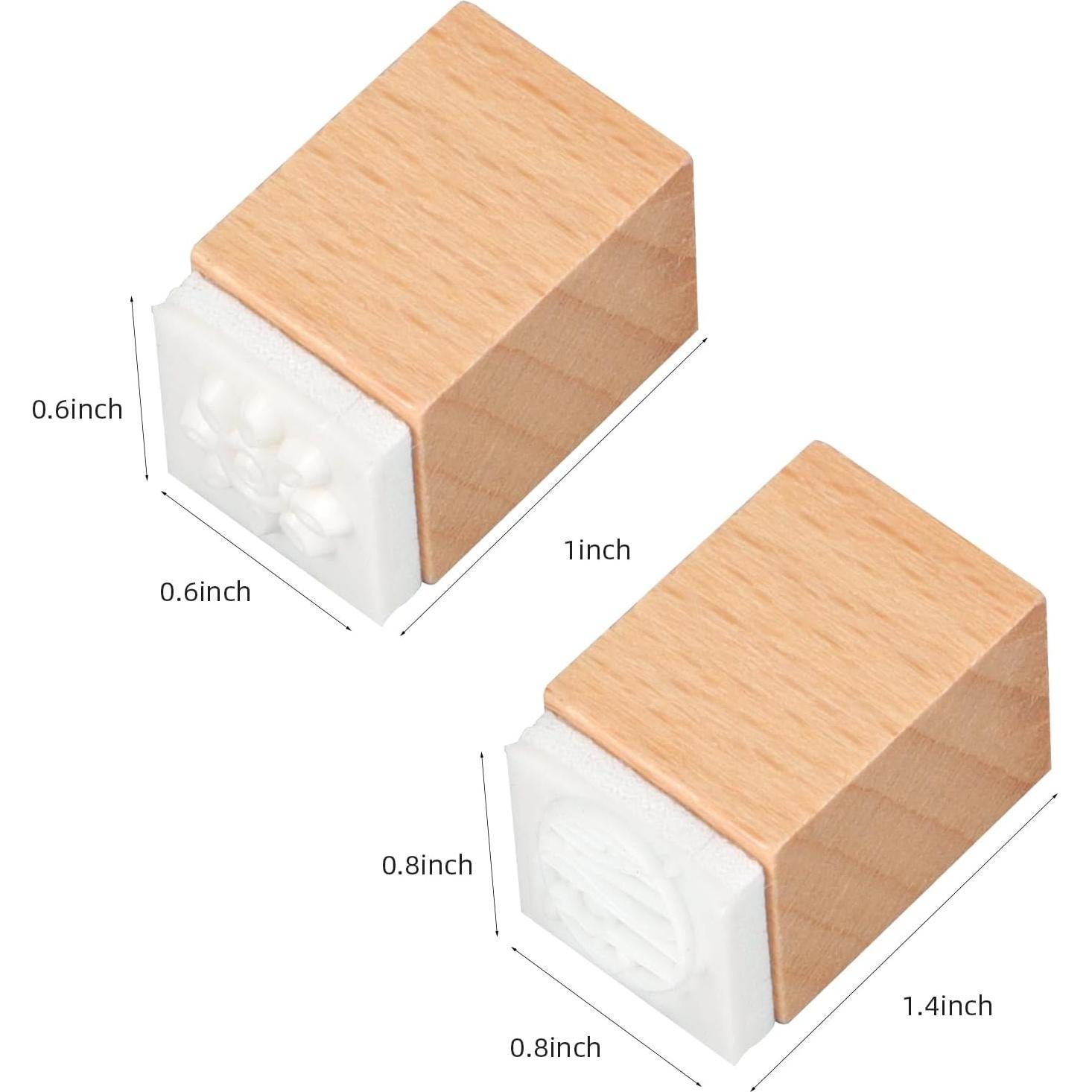 Juego de Sellos de Goma de Madera Eonenomi 41 Piezas Clima y Galaxias