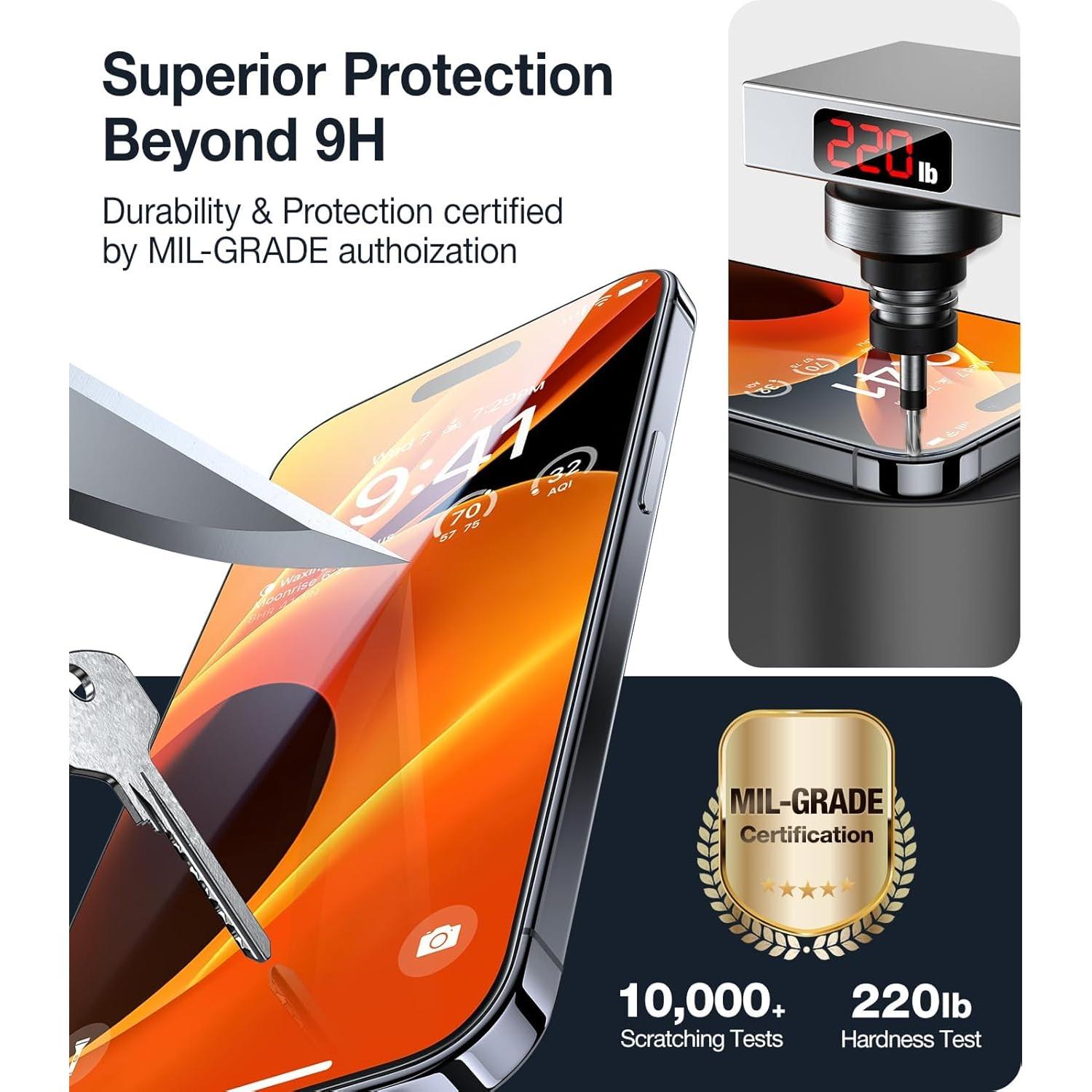 Protector de Pantalla UltraGlass 9H+ para iPhone 16 Pro