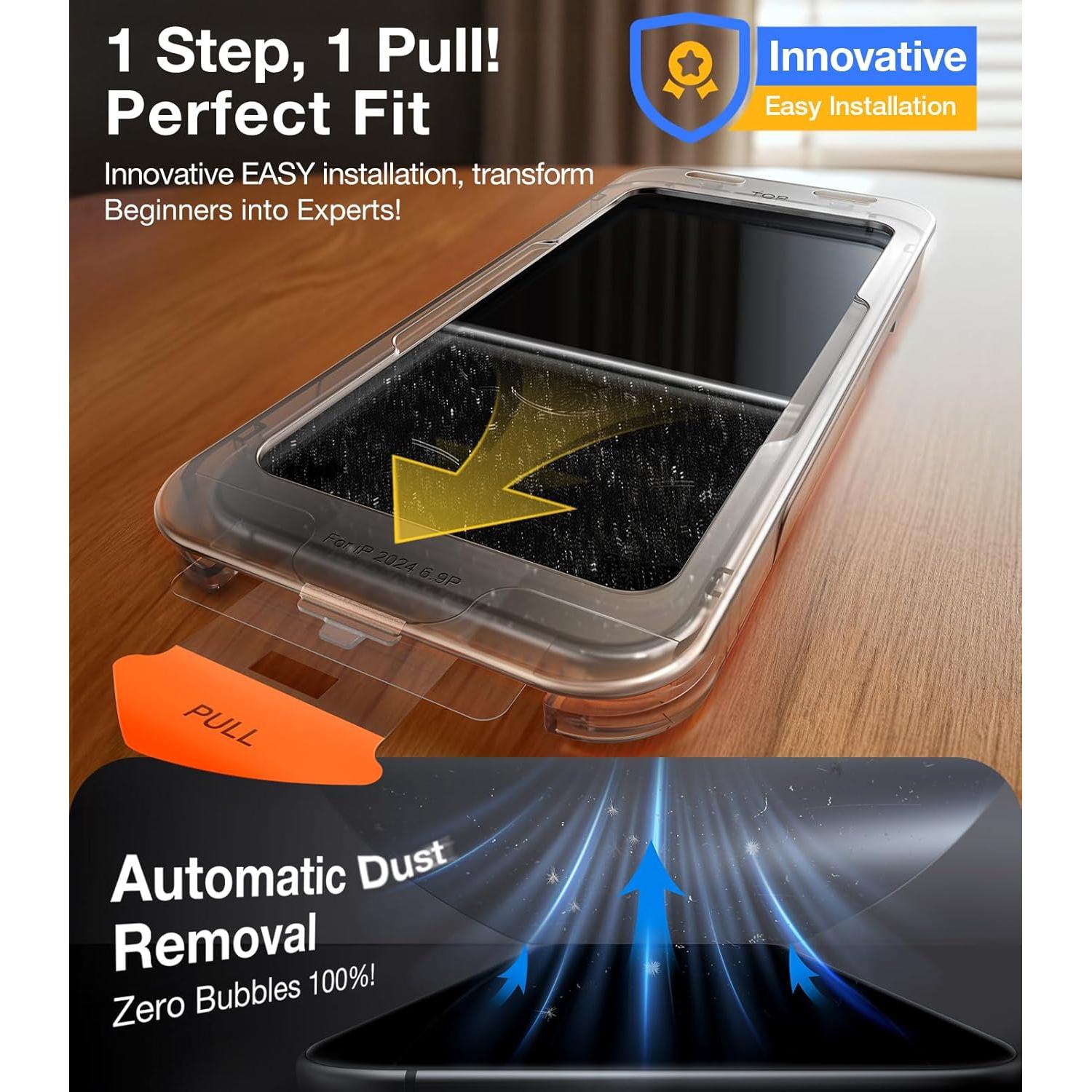 Protector de Pantalla UltraGlass 9H+ para iPhone 16 Pro