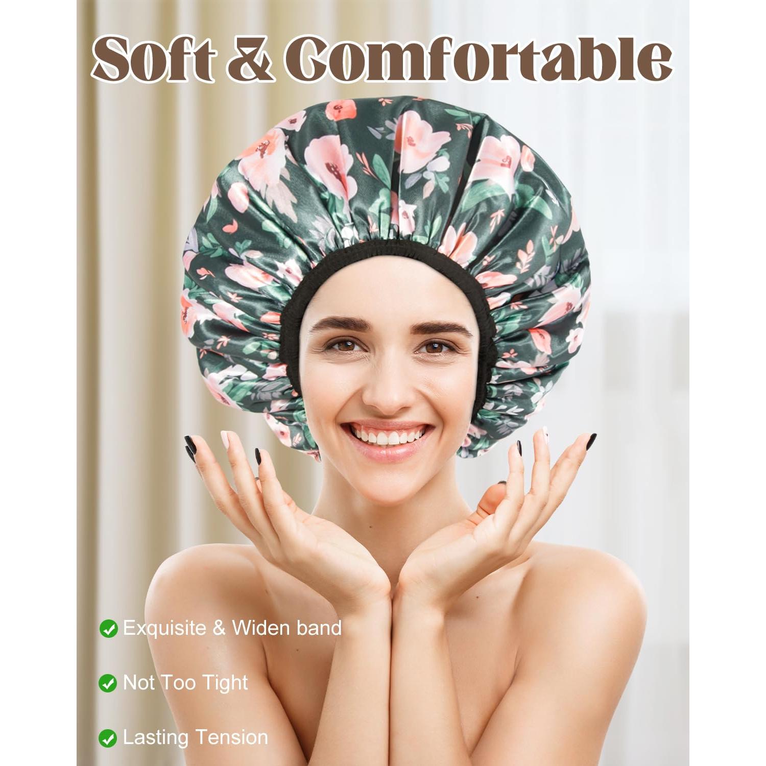 Gorro de Ducha Grande Auban Forrado de Terry Impermeable