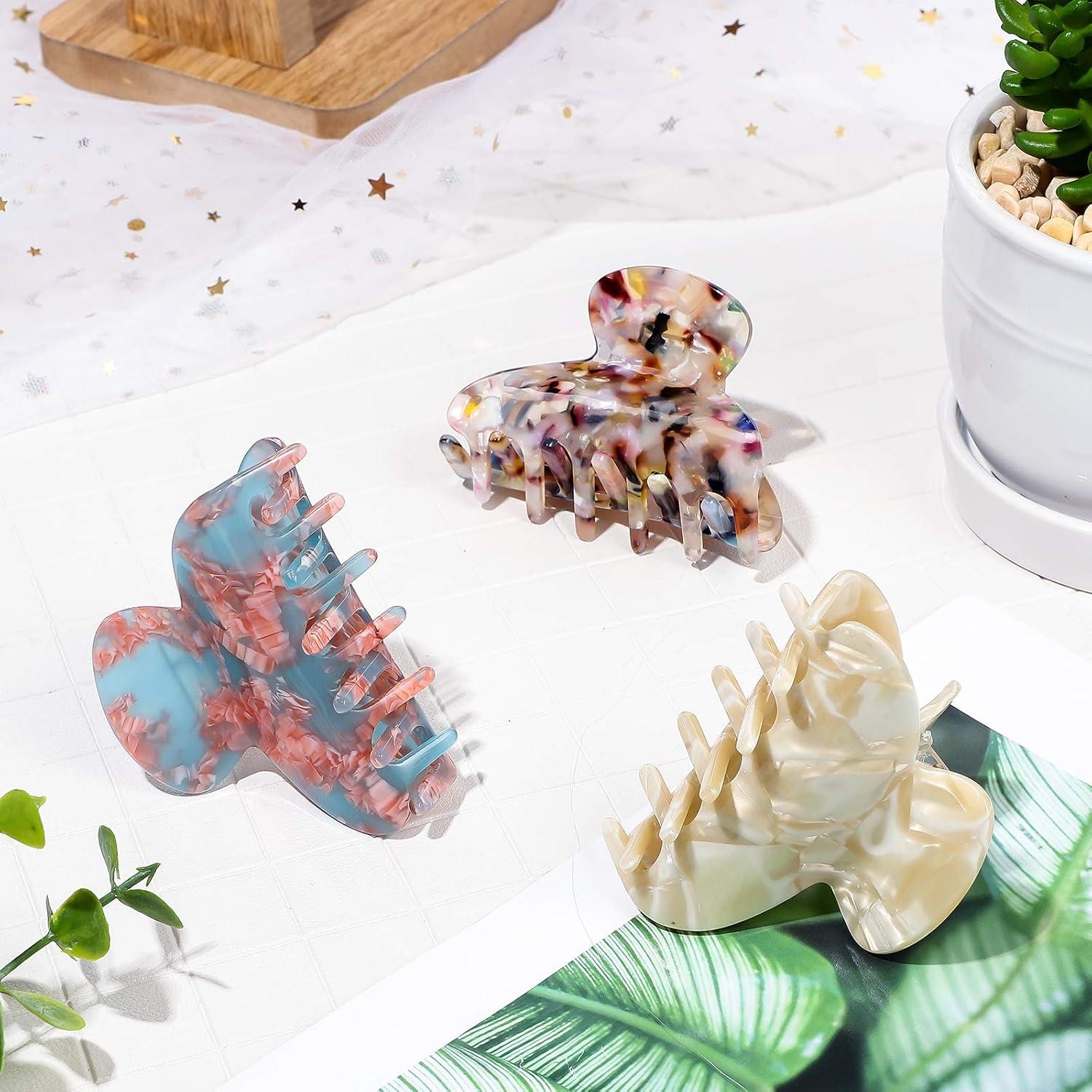 Clips de Garra Medianos WILLBOND 6 Piezas 6.5 cm Estilo Francés