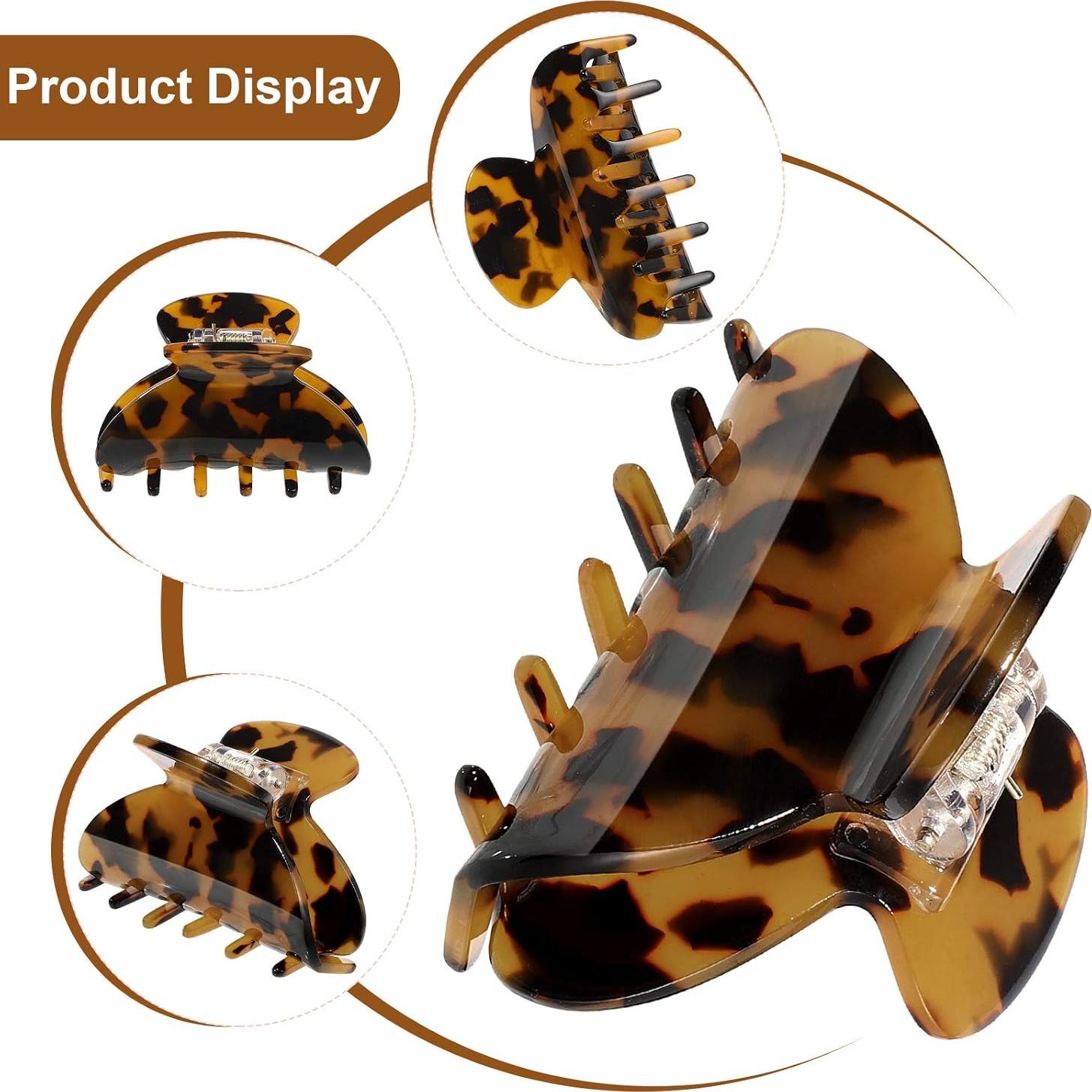 Clips de Garra Medianos WILLBOND 6 Piezas 6.5 cm Estilo Francés