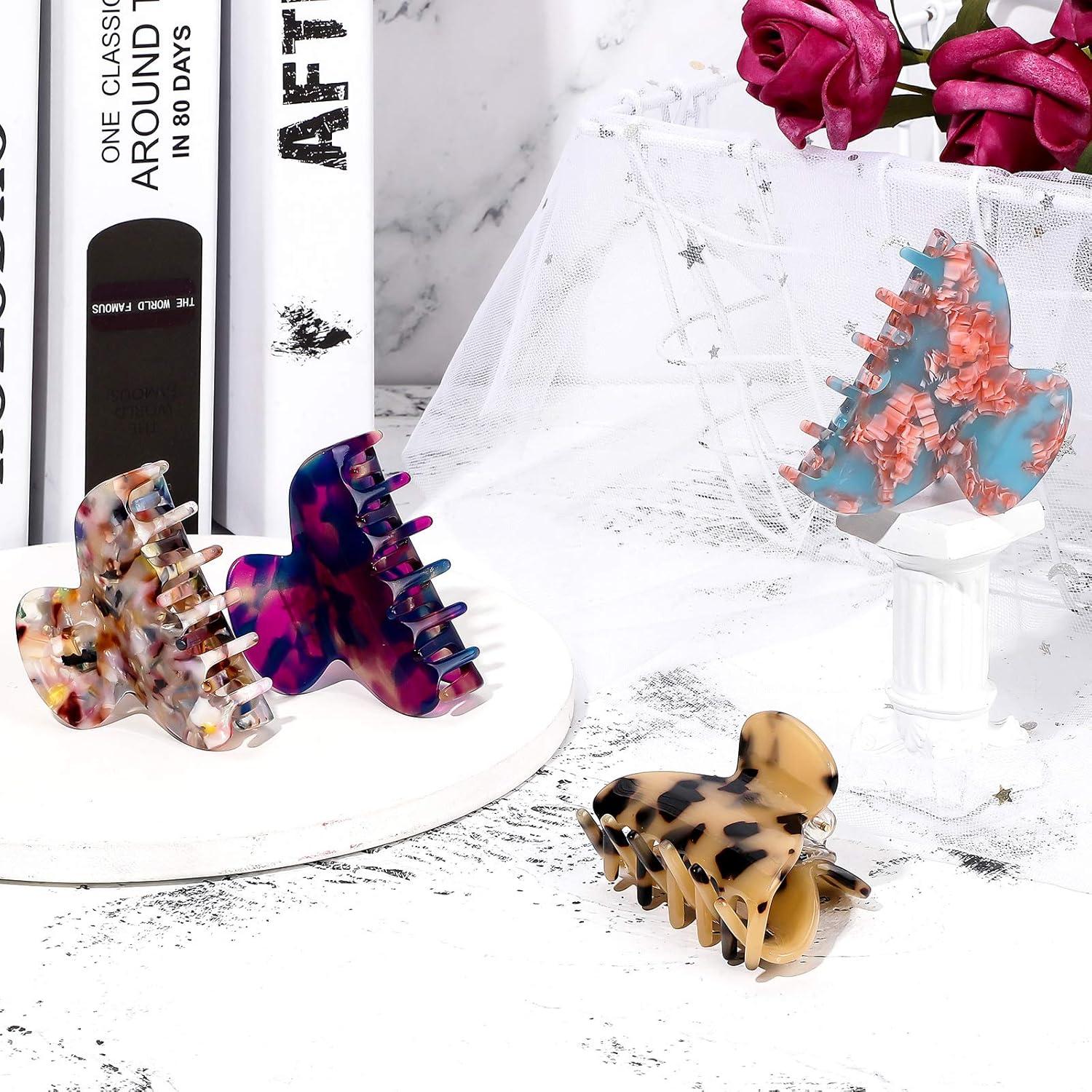 Clips de Garra Medianos WILLBOND 6 Piezas 6.5 cm Estilo Francés