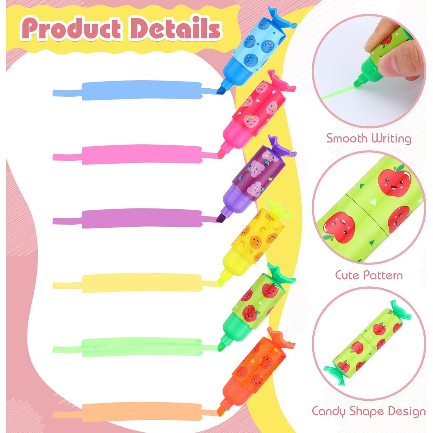 Resaltadores Mini Teling 144 Pcs Punta Cincel 6 Colores