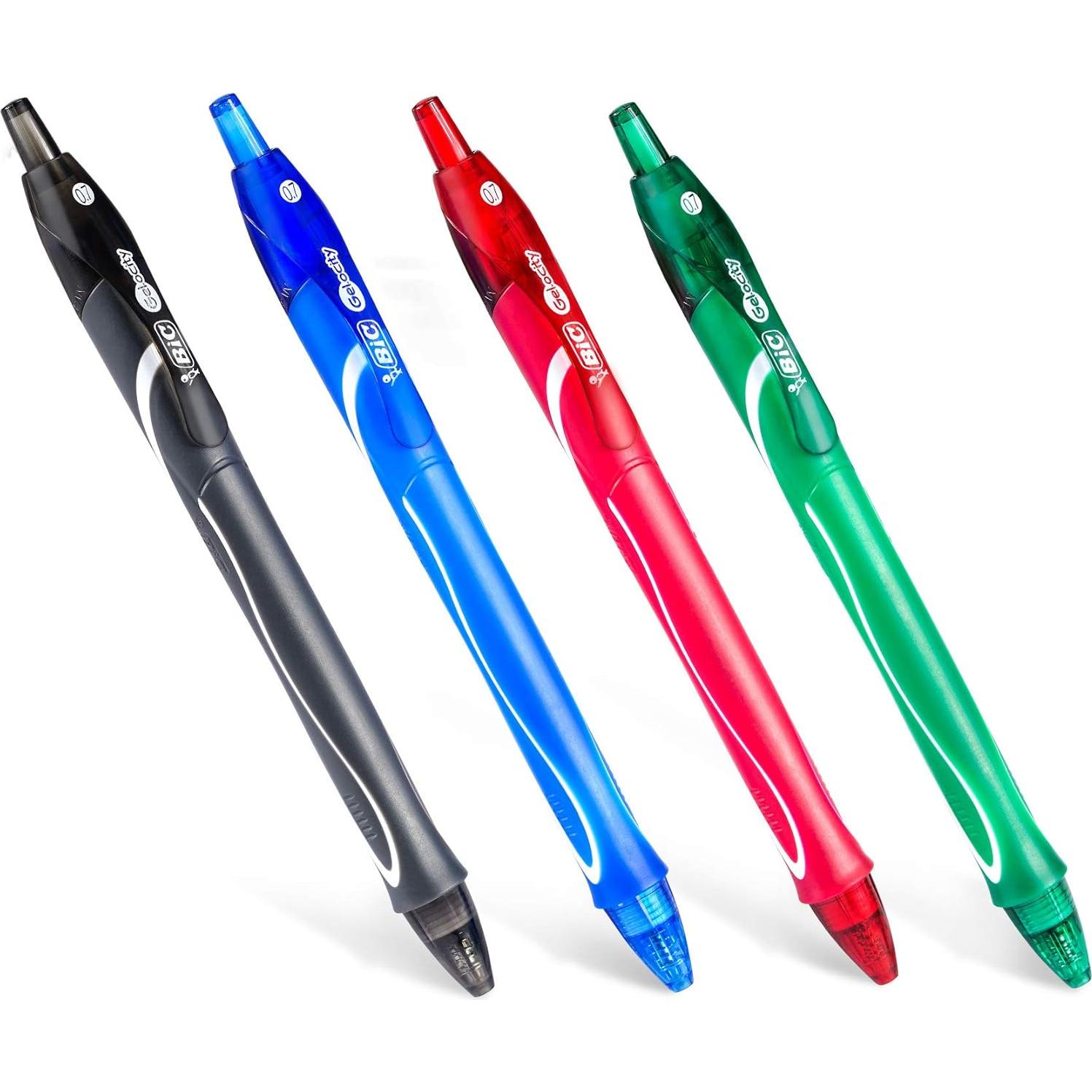 Bolígrafos de Gel BIC Gel-Ocity Rápido Secado 0.7mm 3 Unidades