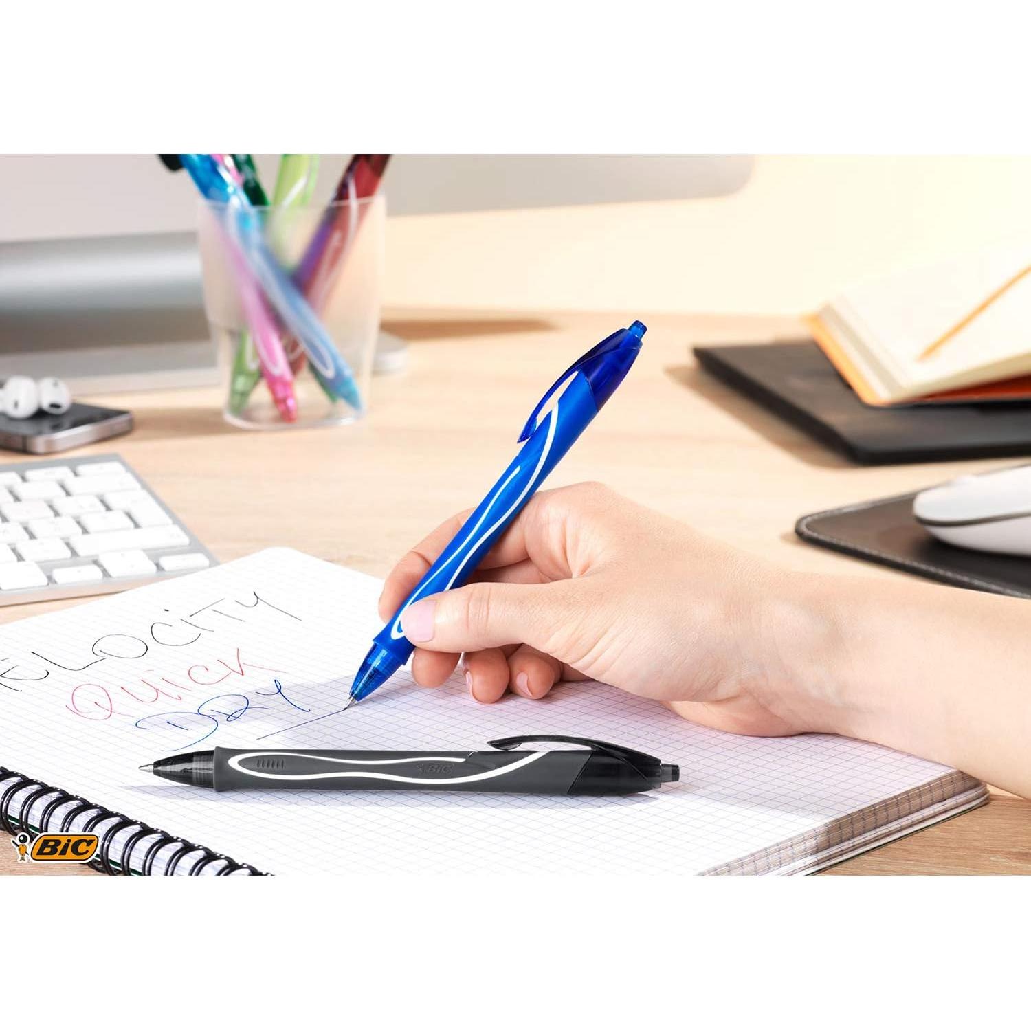 Bolígrafos de Gel BIC Gel-Ocity Rápido Secado 0.7mm 3 Unidades