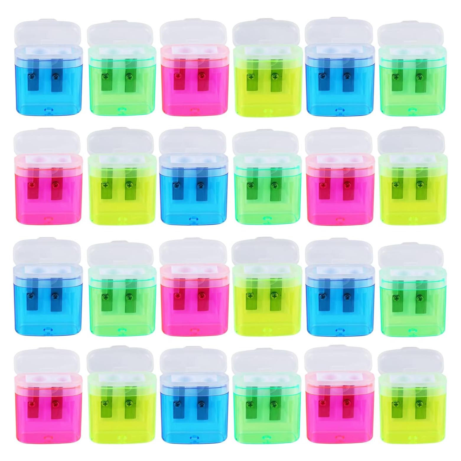 Sacapuntas Manual Doble Orificio XYW 24 Paquete Colorido