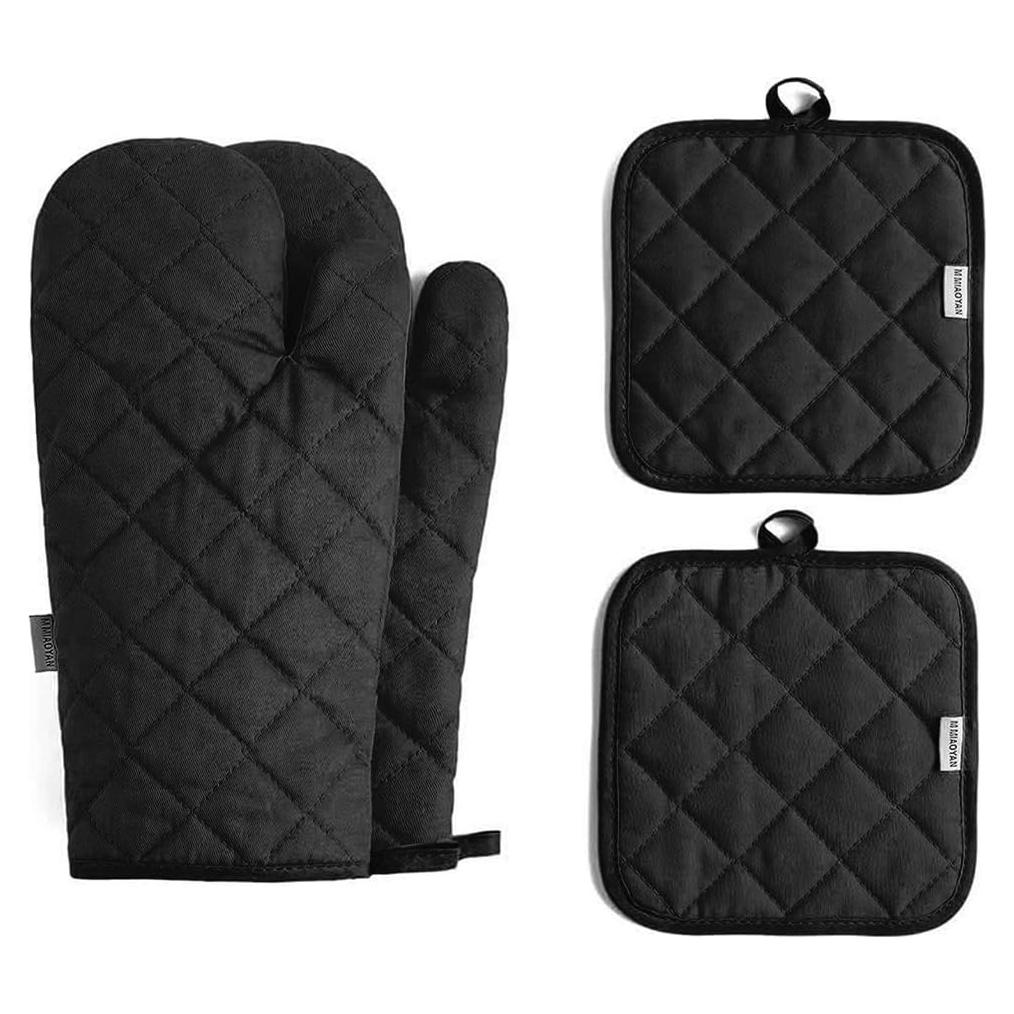 Set de Guantes de Horno y Agarraderas M MIAOYAN 4 Piezas