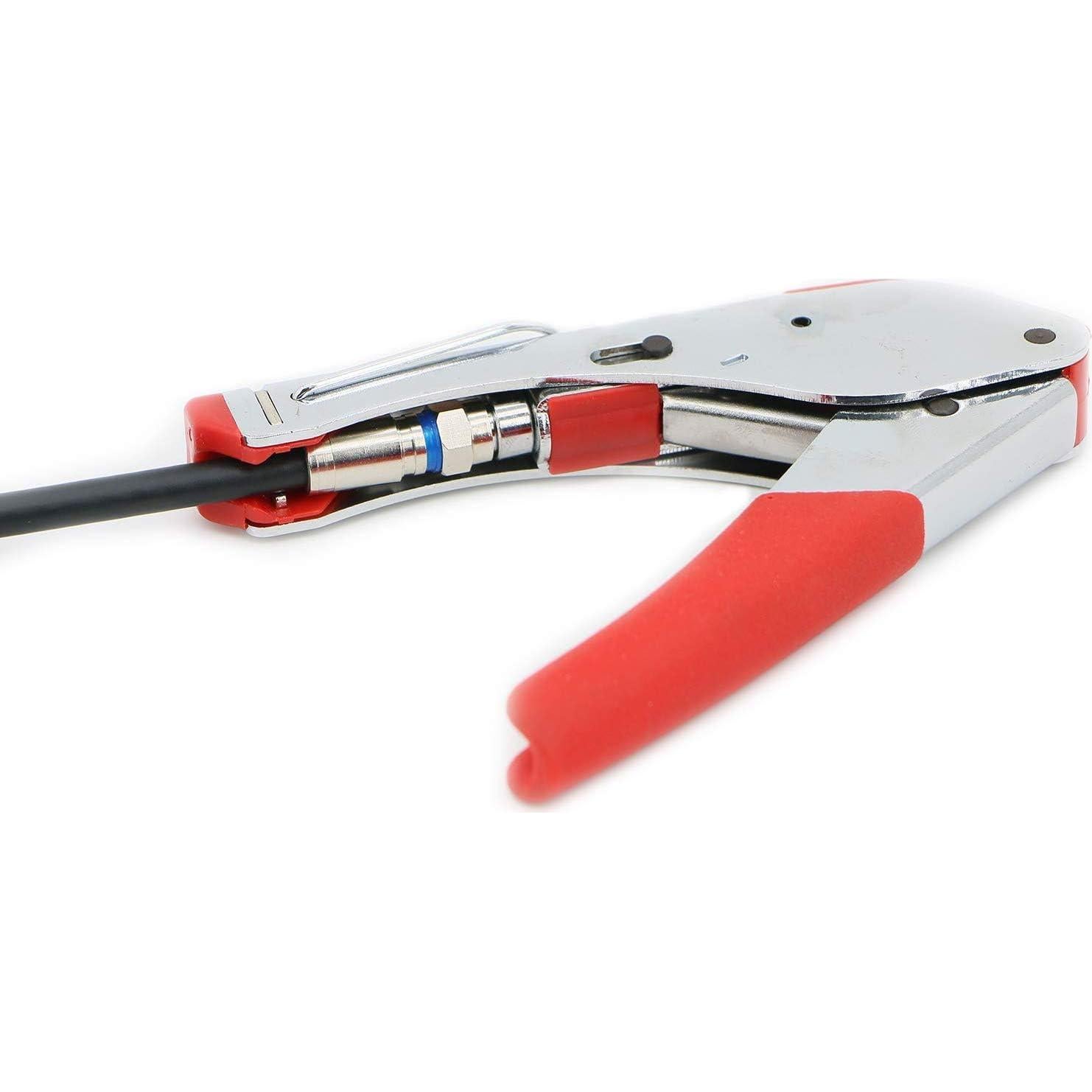 Adaptador Coaxial F de Compresión PASOW - Paquete de 5 Unidades