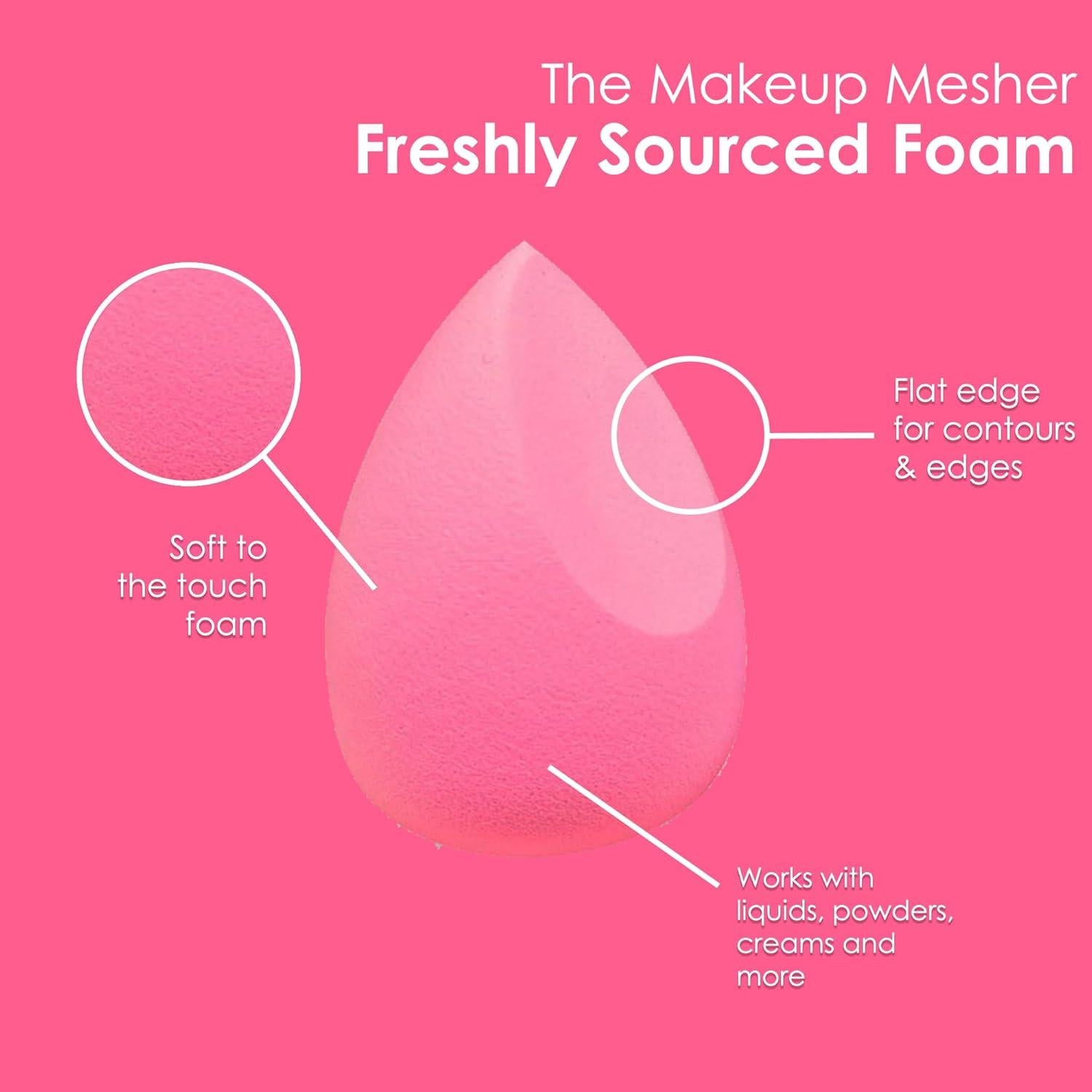 Juego de 2 Esponjas de Maquillaje GK - Alta Densidad, Rosa Fucsia