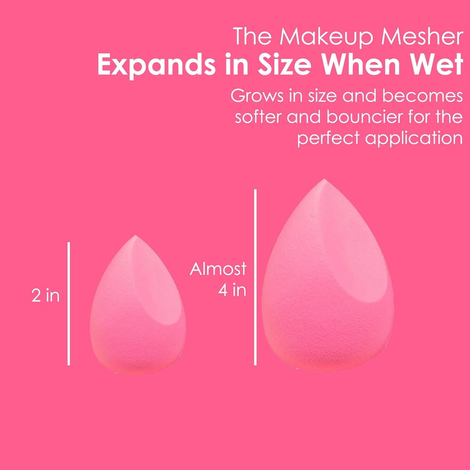 Juego de 2 Esponjas de Maquillaje GK - Alta Densidad, Rosa Fucsia